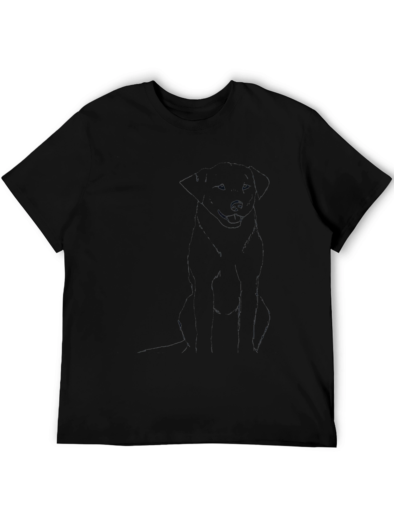 Camiseta Negra Casual de Algodón Suave