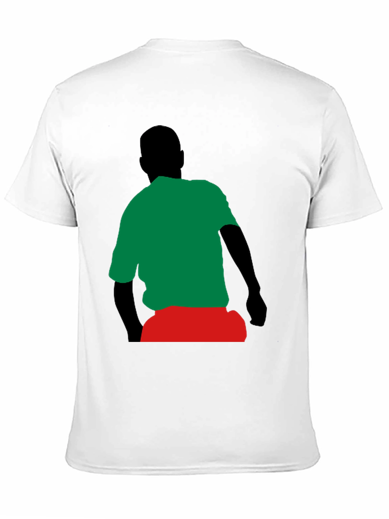 Camiseta Negra con Diseño Abstracto de Persona a Color