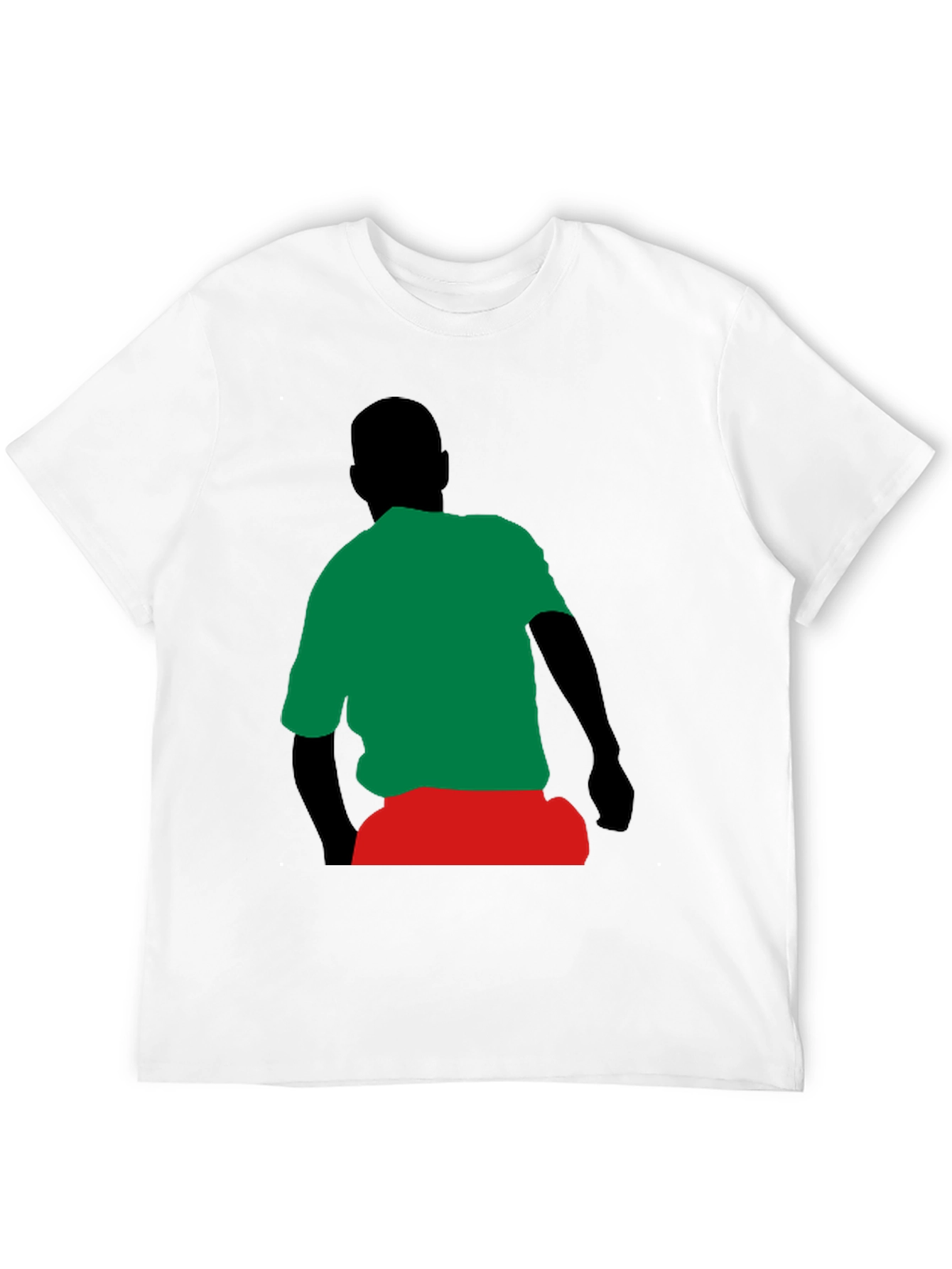 Camiseta Negra con Diseño Abstracto de Persona a Color