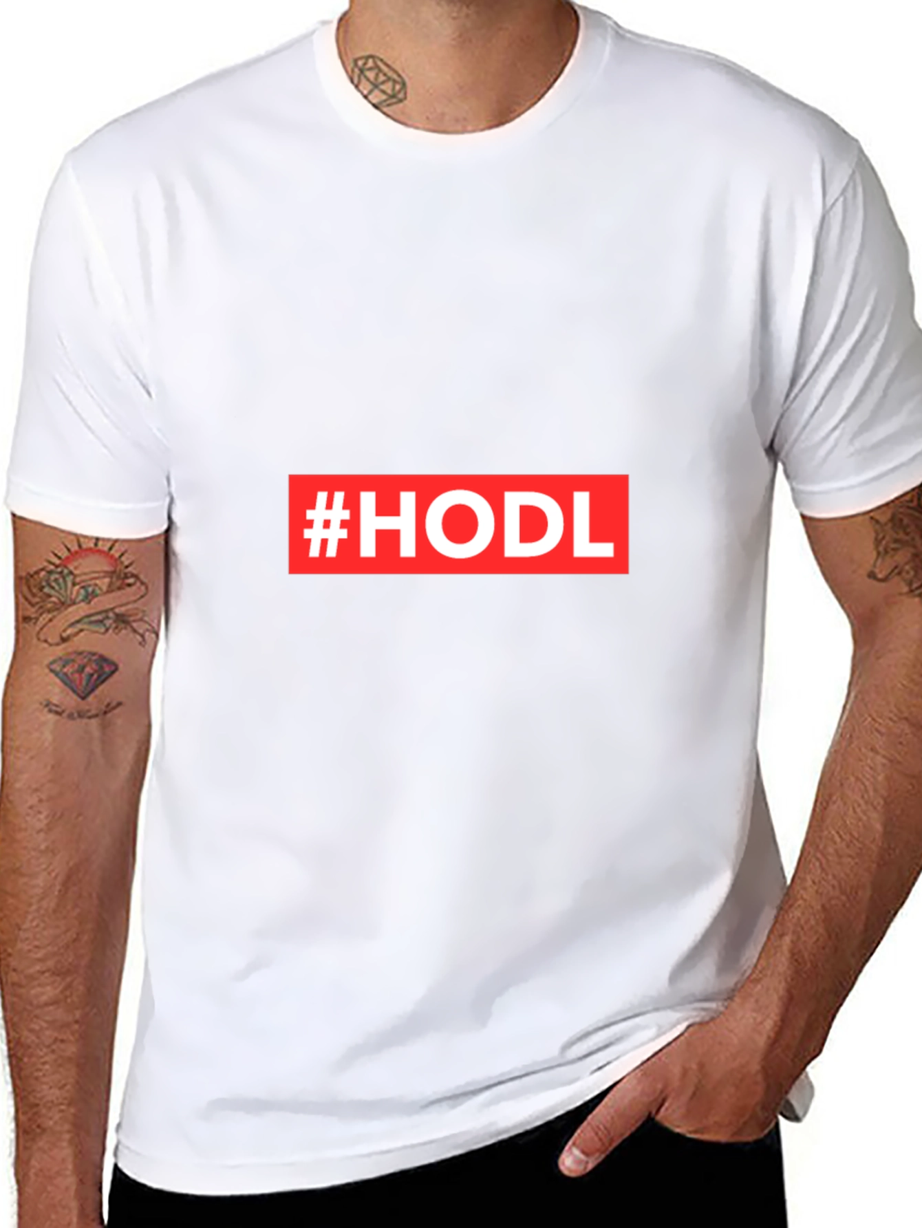 Camiseta Negra #HODL para Cripto Inversores