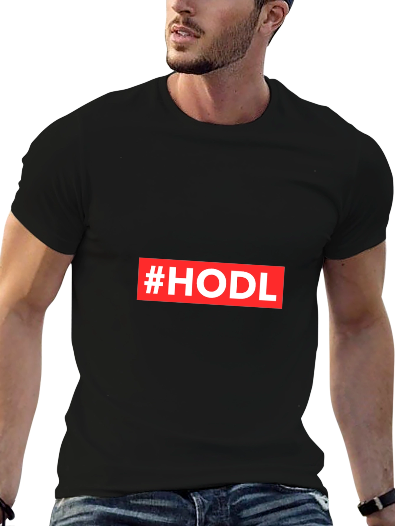 Camiseta Negra #HODL para Cripto Inversores