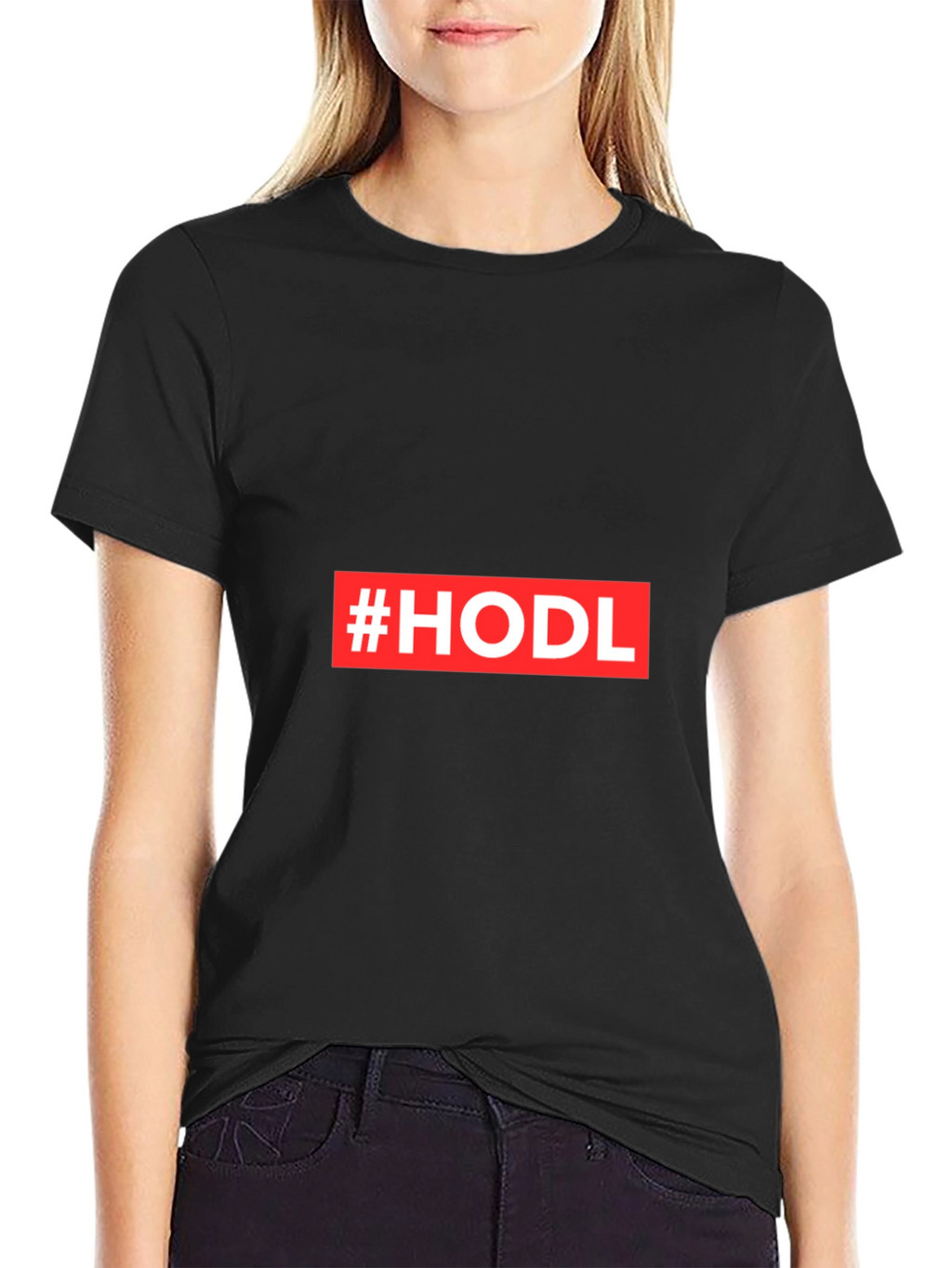 Camiseta Negra #HODL para Cripto Inversores
