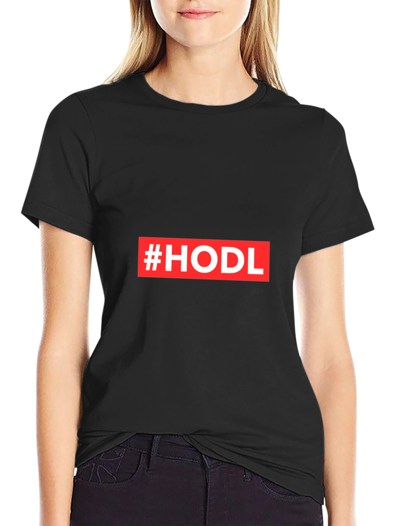 Camiseta Negra #HODL para Cripto Inversores