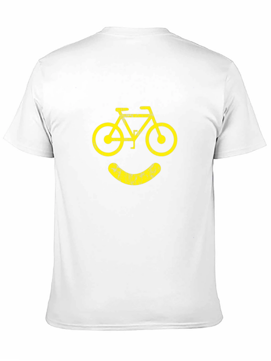 Camiseta Negra con Diseño de Bicicleta Sonriente
