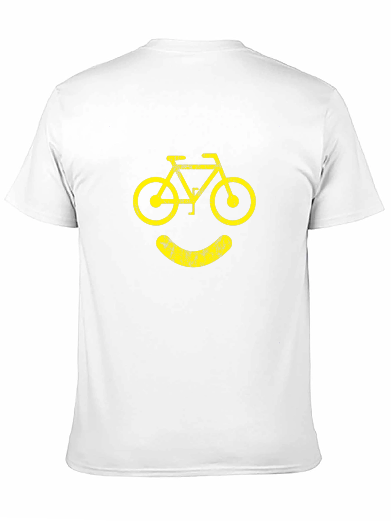 Camiseta Negra con Diseño de Bicicleta Sonriente