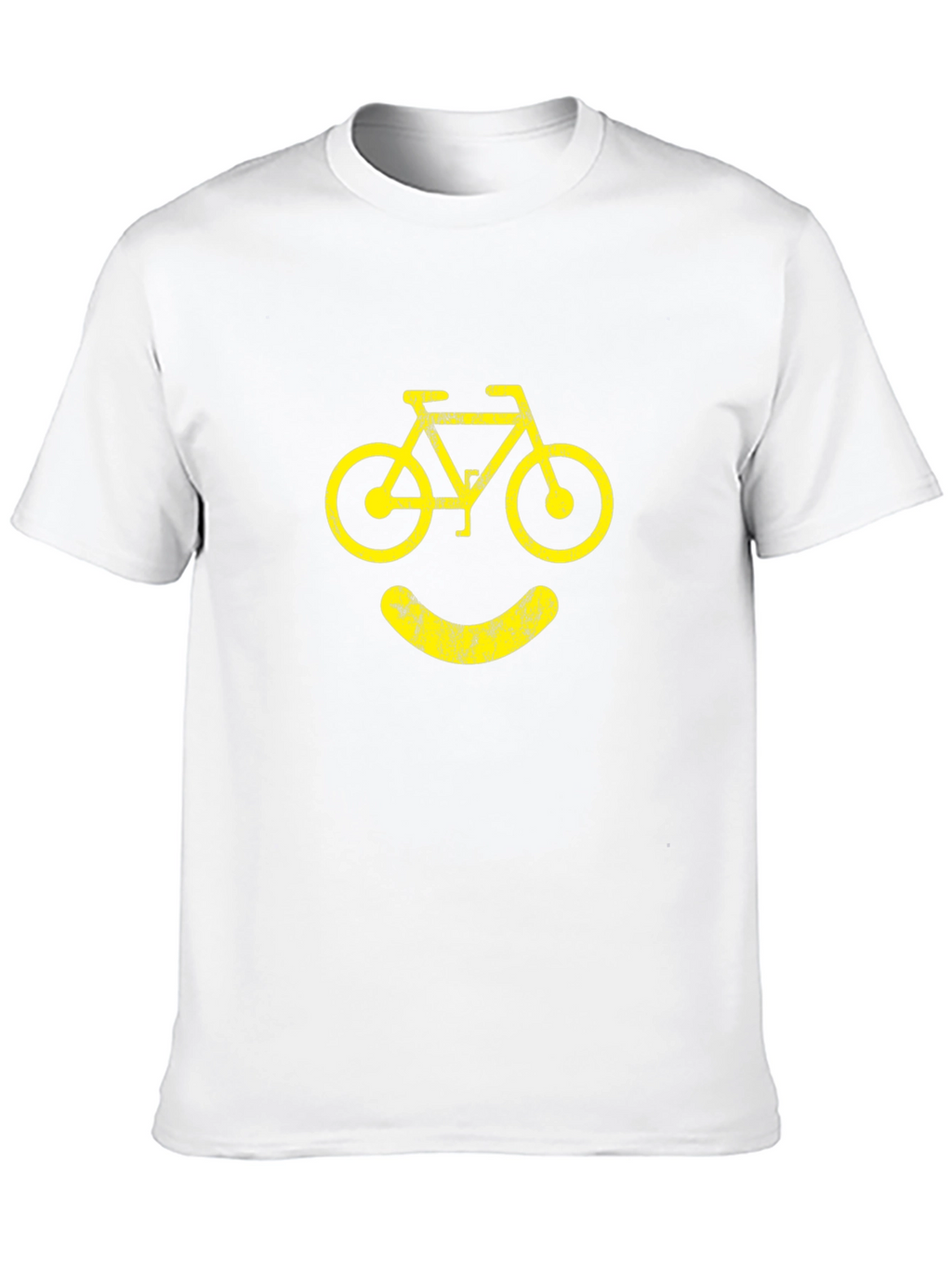 Camiseta Negra con Diseño de Bicicleta Sonriente