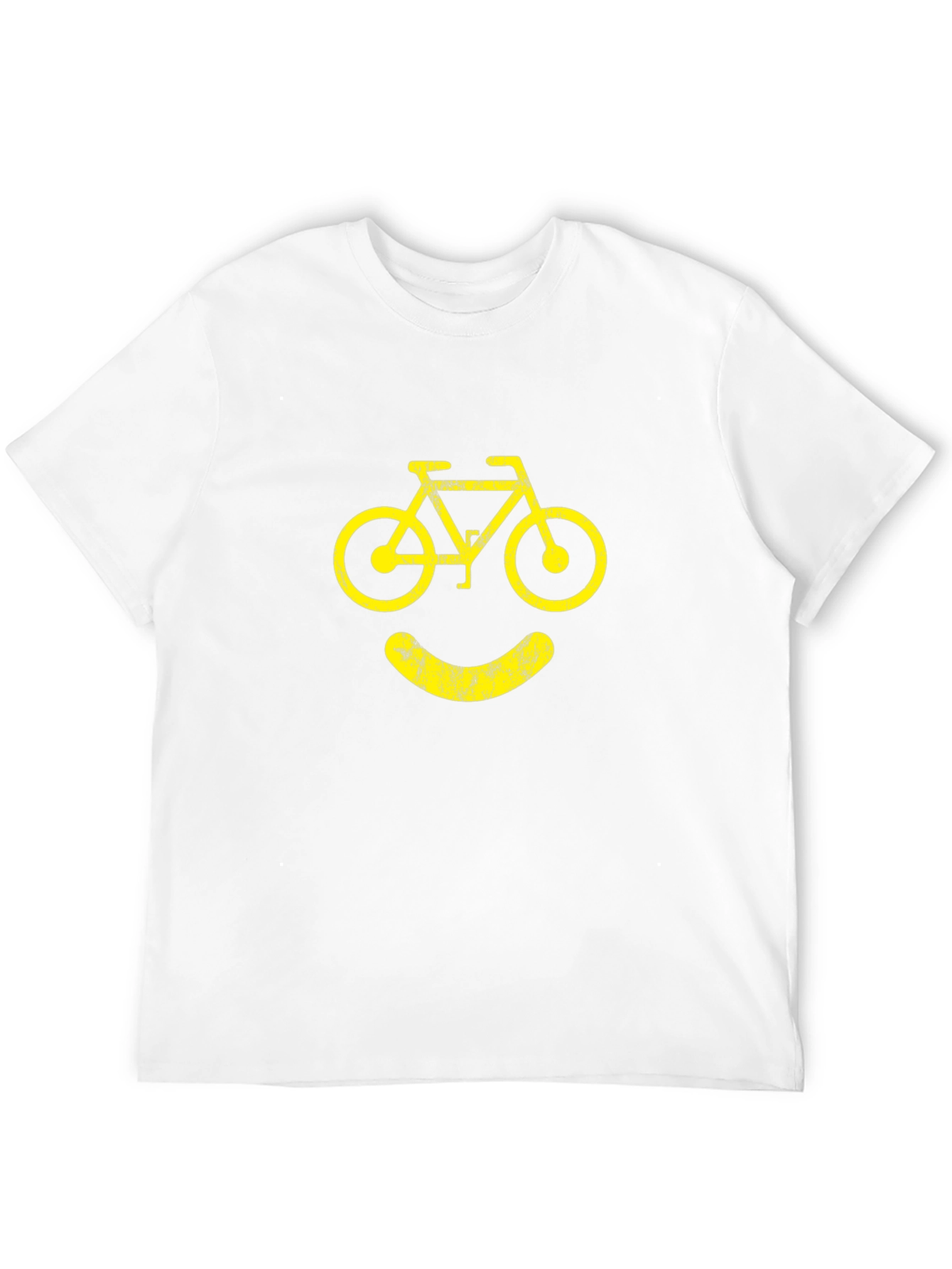 Camiseta Negra con Diseño de Bicicleta Sonriente
