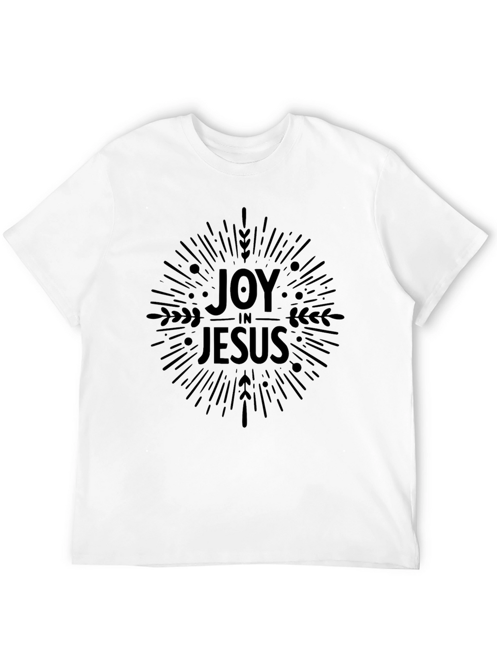 Camiseta Negra Alegría en Jesús para Hombre
