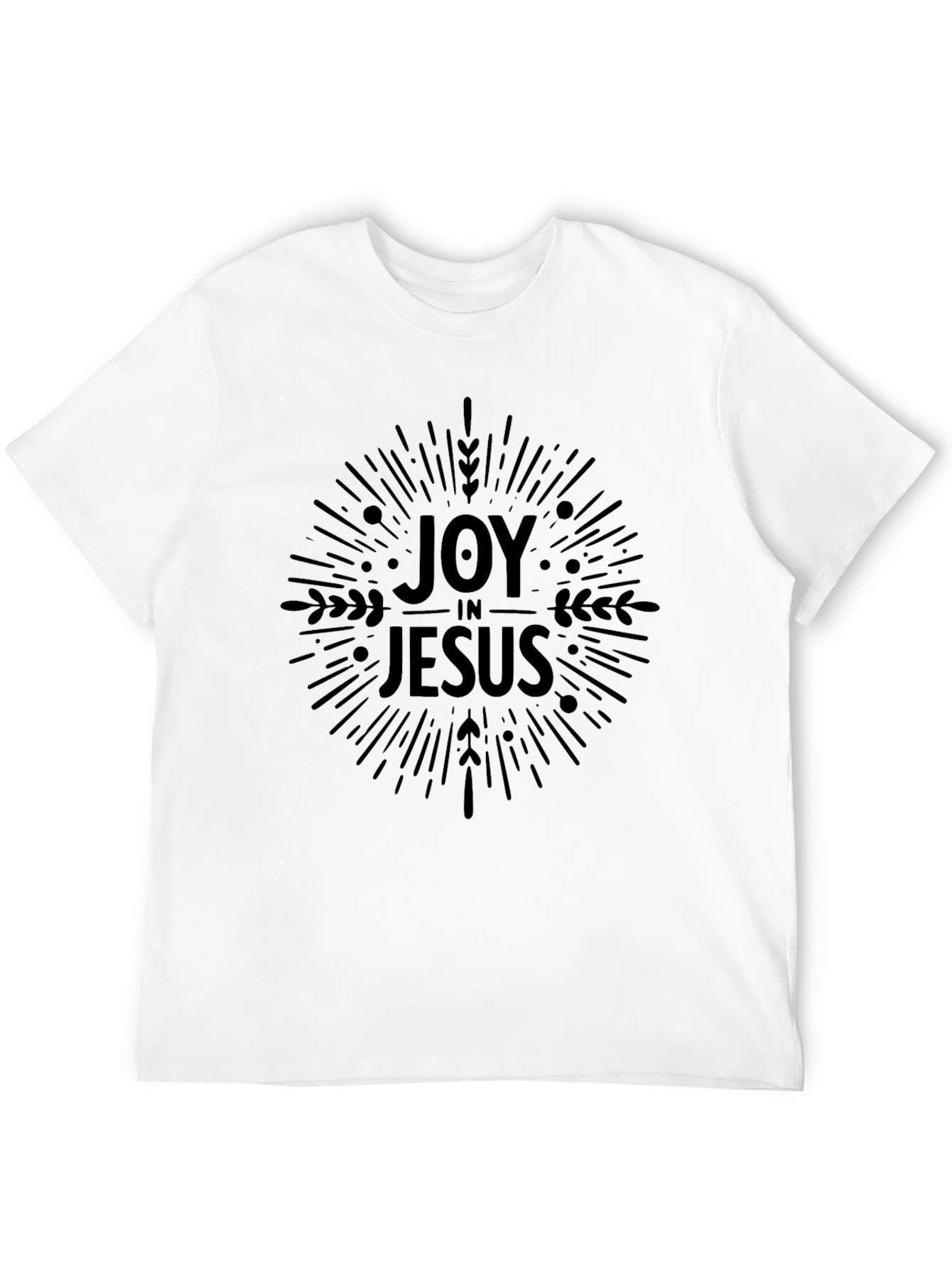 Camiseta Negra Alegría en Jesús para Hombre