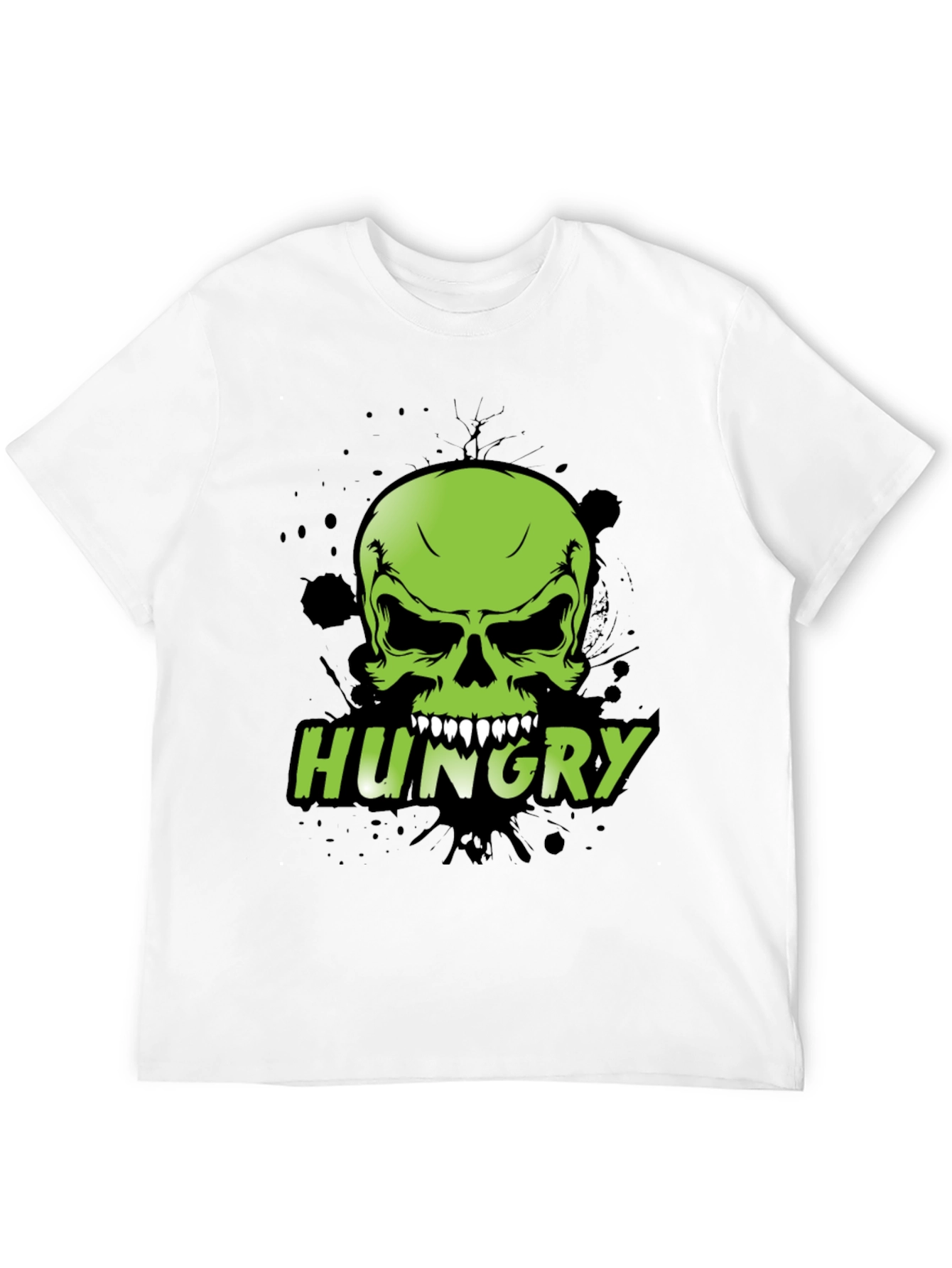 Camiseta Negra con Calavera Hungry
