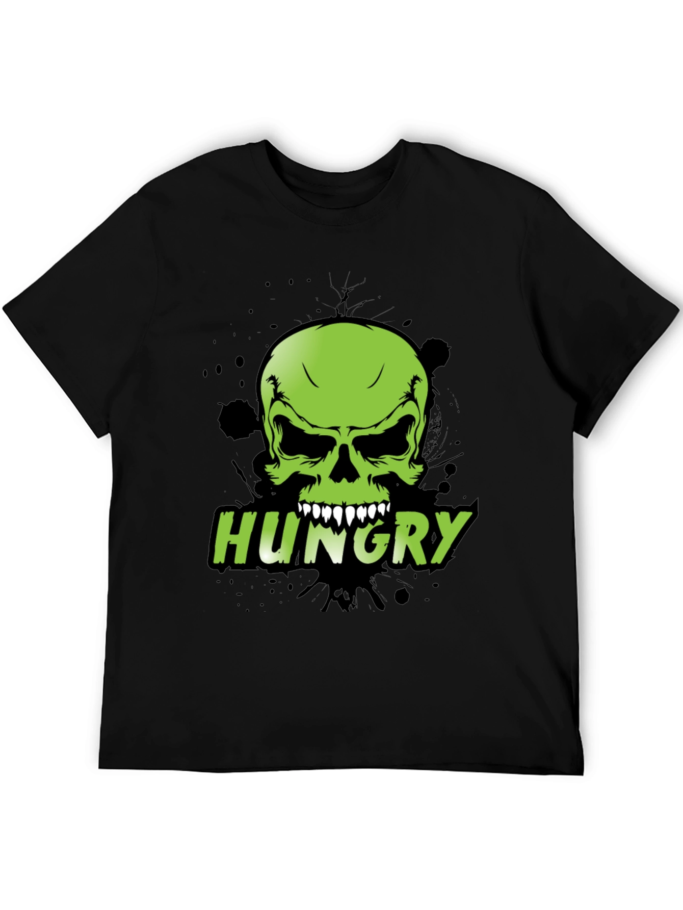 Camiseta Negra con Calavera Hungry