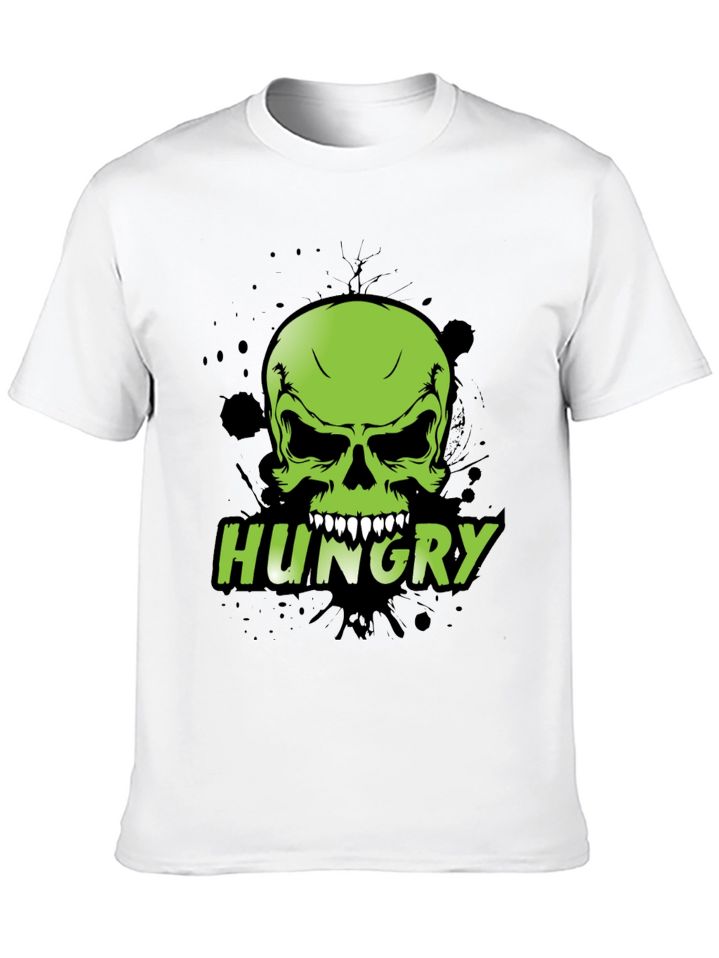 Camiseta Negra con Calavera Hungry