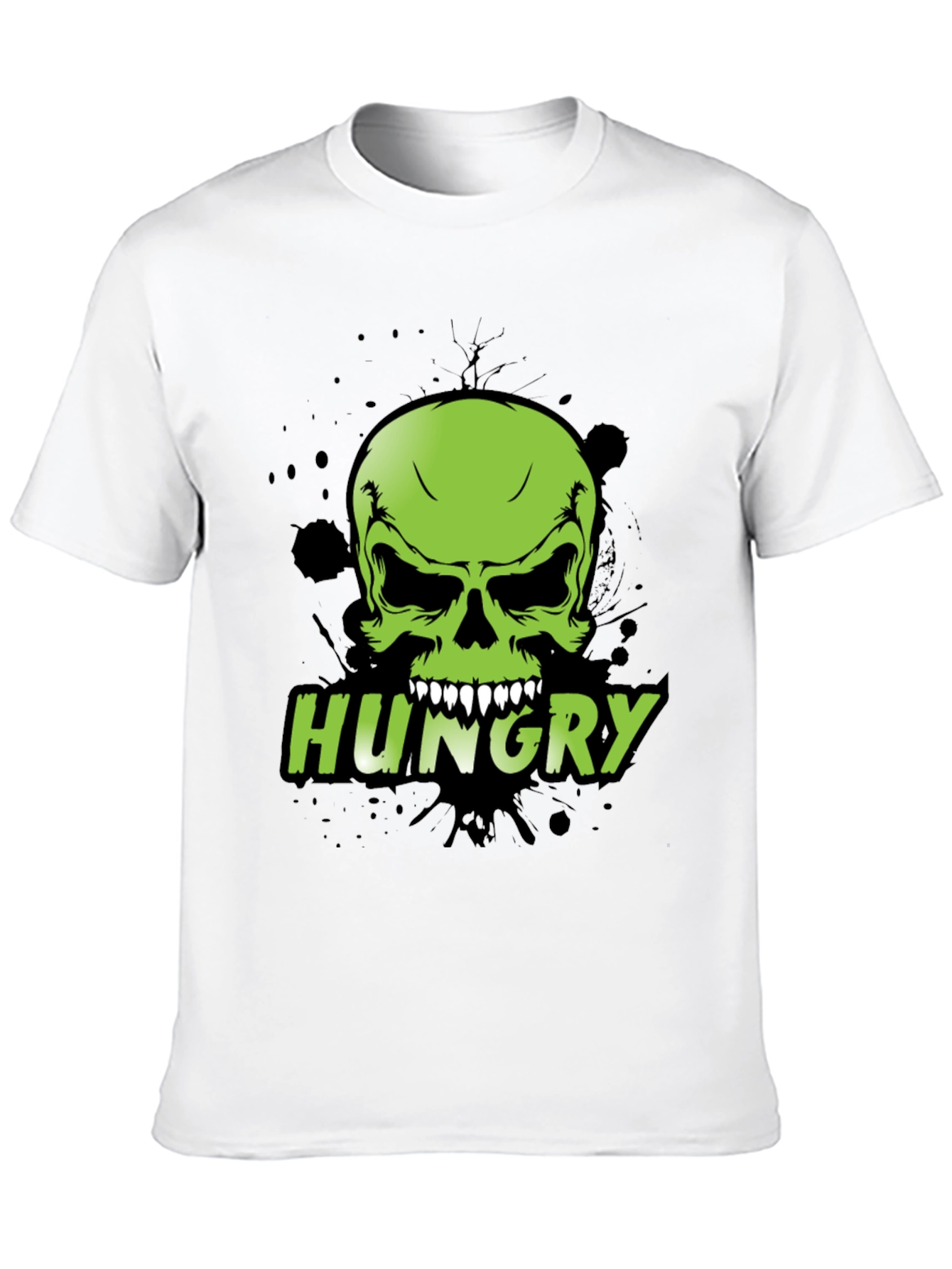 Camiseta Negra con Calavera Hungry