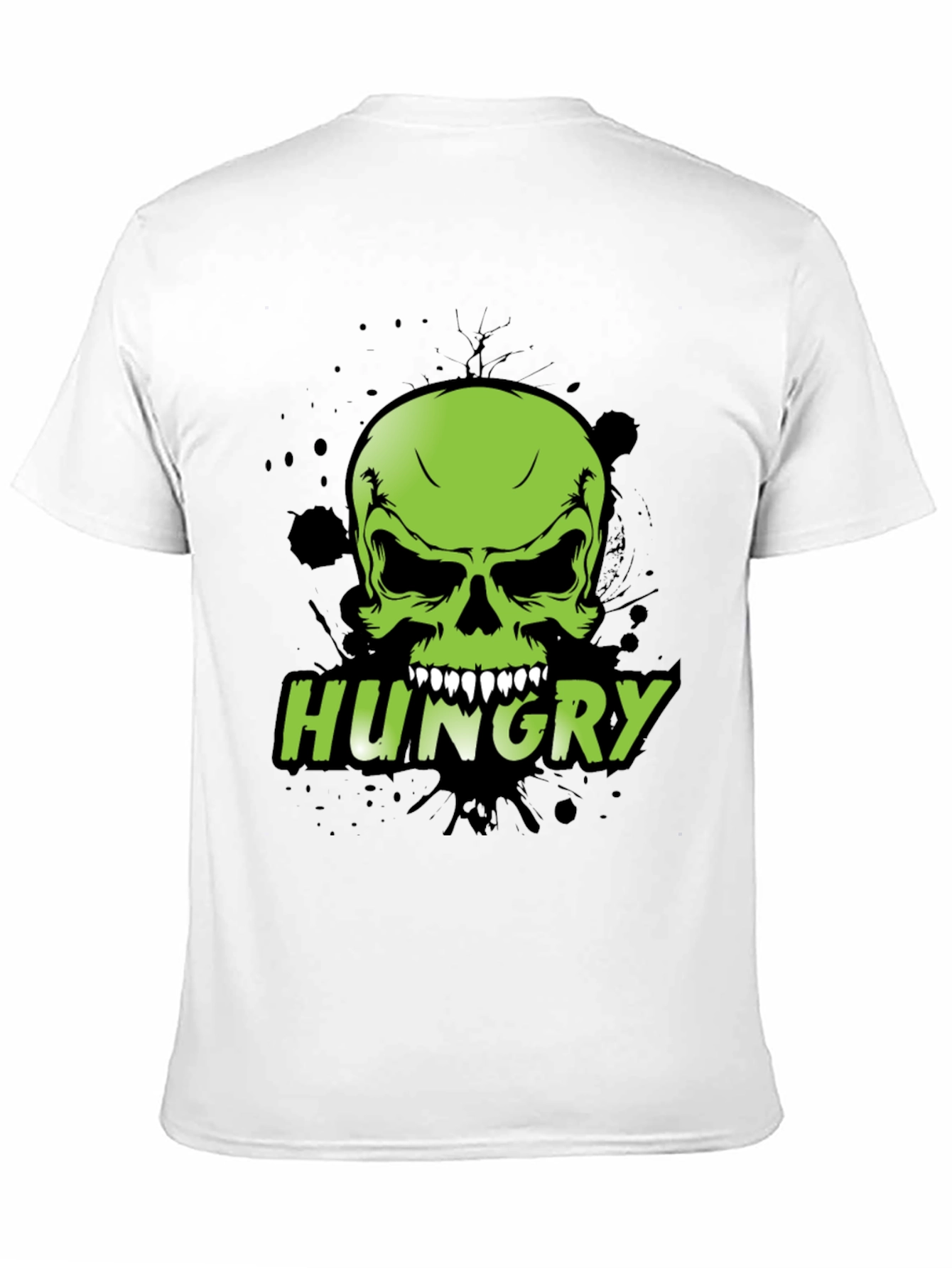 Camiseta Negra con Calavera Hungry