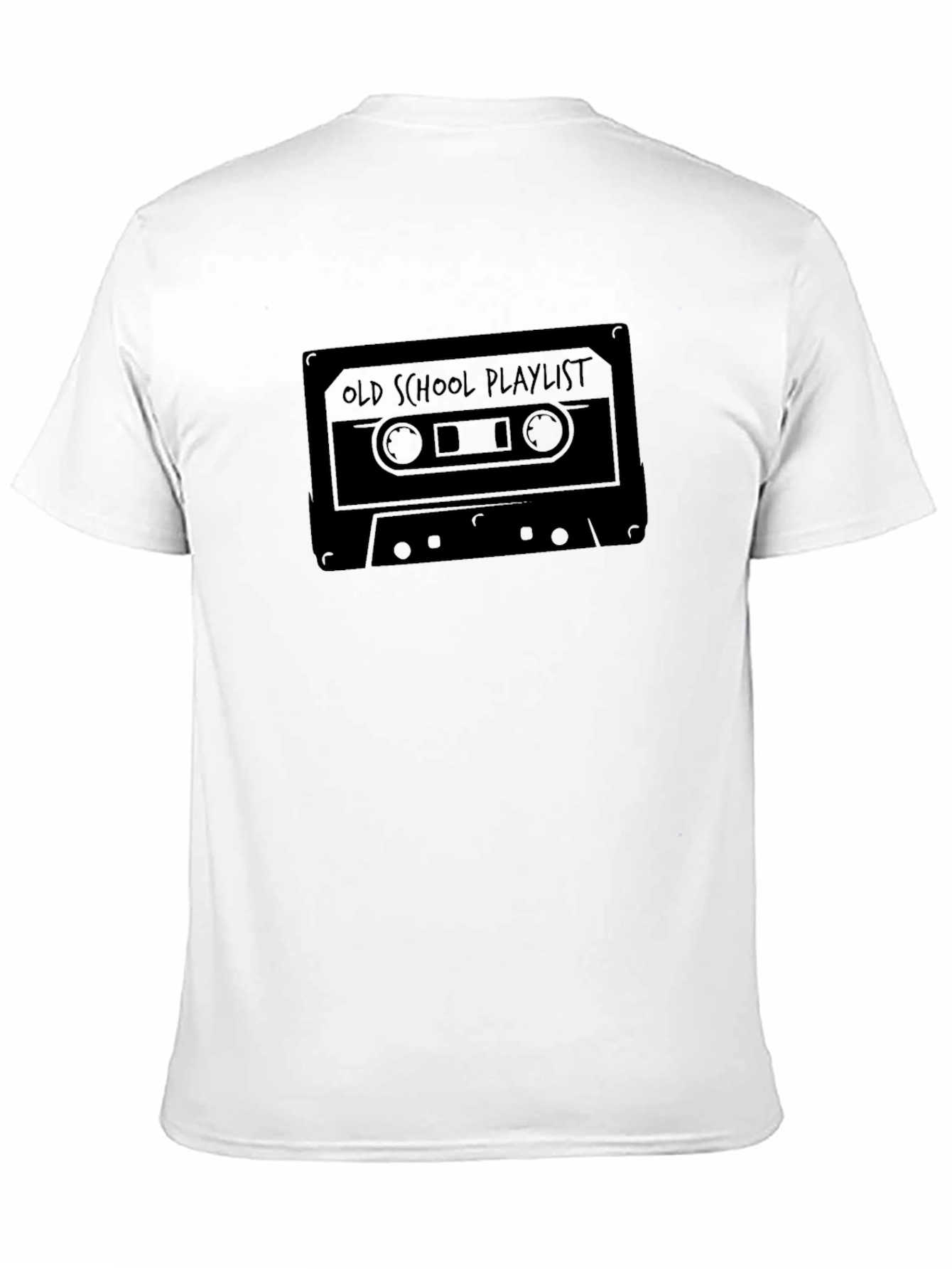 Camiseta Negra con Diseño de Cassette Retro