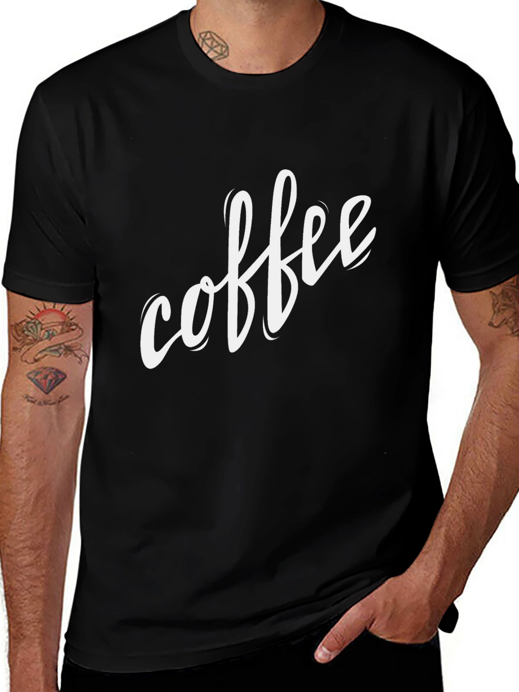 Camiseta Negra Coffee para Amantes del Café