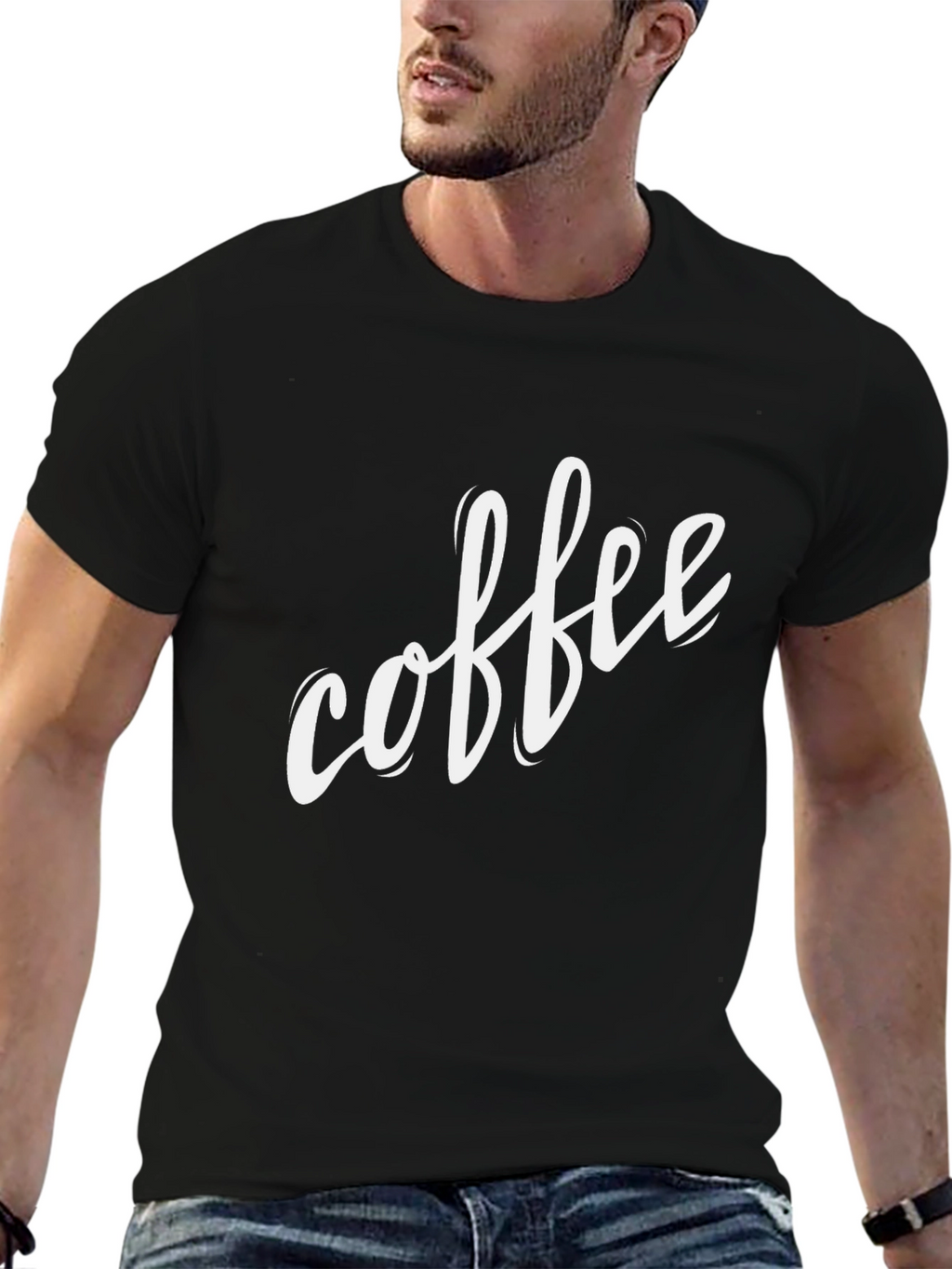 Camiseta Negra Coffee para Amantes del Café