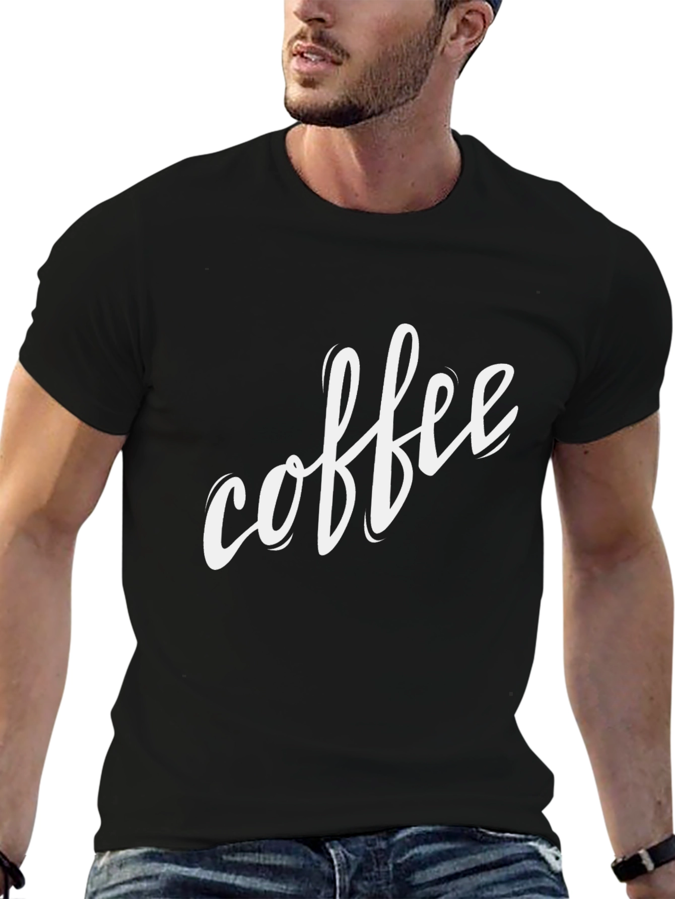 Camiseta Negra Coffee para Amantes del Café