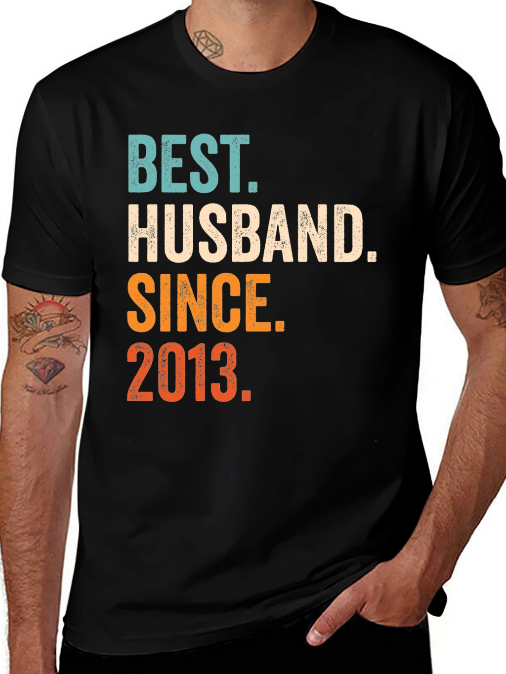 Camiseta Mejor Marido Desde 2013 Algodón