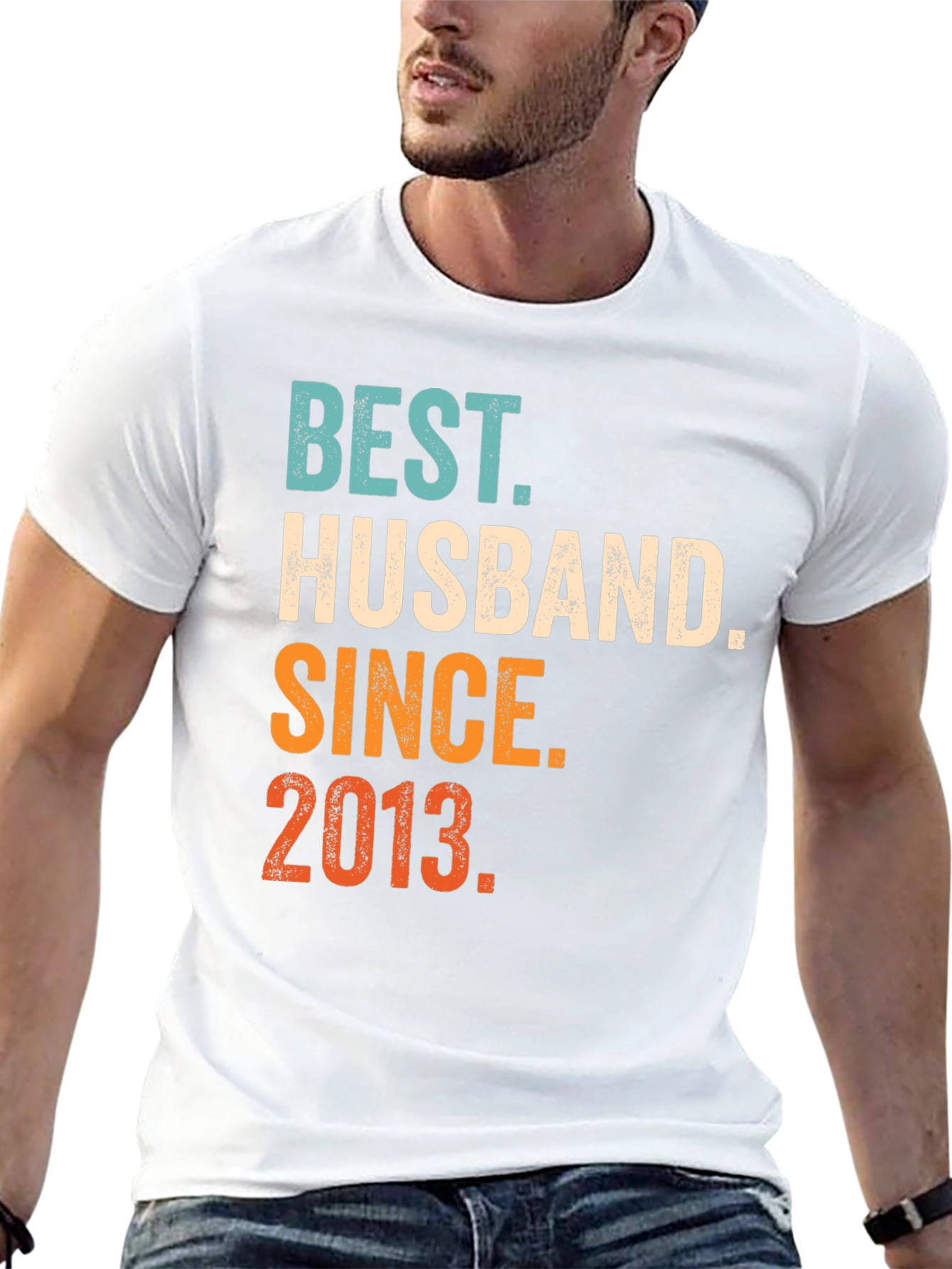 Camiseta Mejor Marido Desde 2013 Algodón