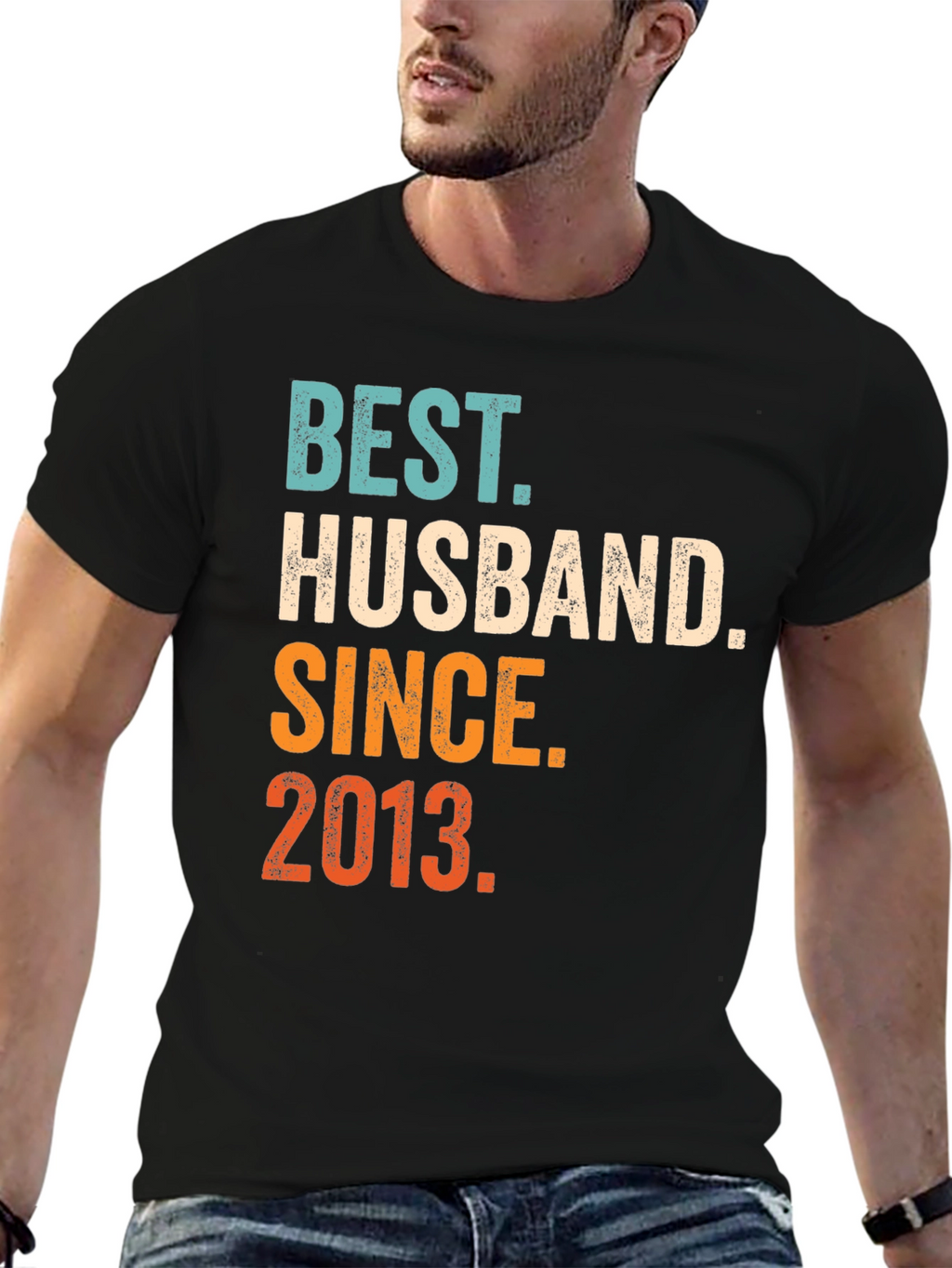 Camiseta Mejor Marido Desde 2013 Algodón