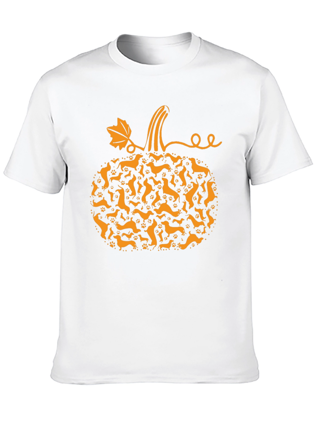 Camiseta Negra Calabaza Dachshund Otoño
