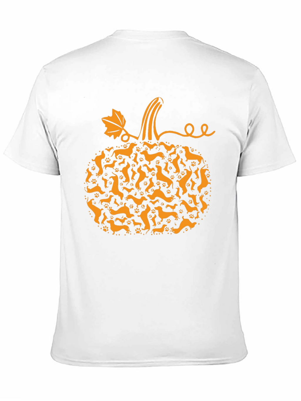 Camiseta Negra Calabaza Dachshund Otoño
