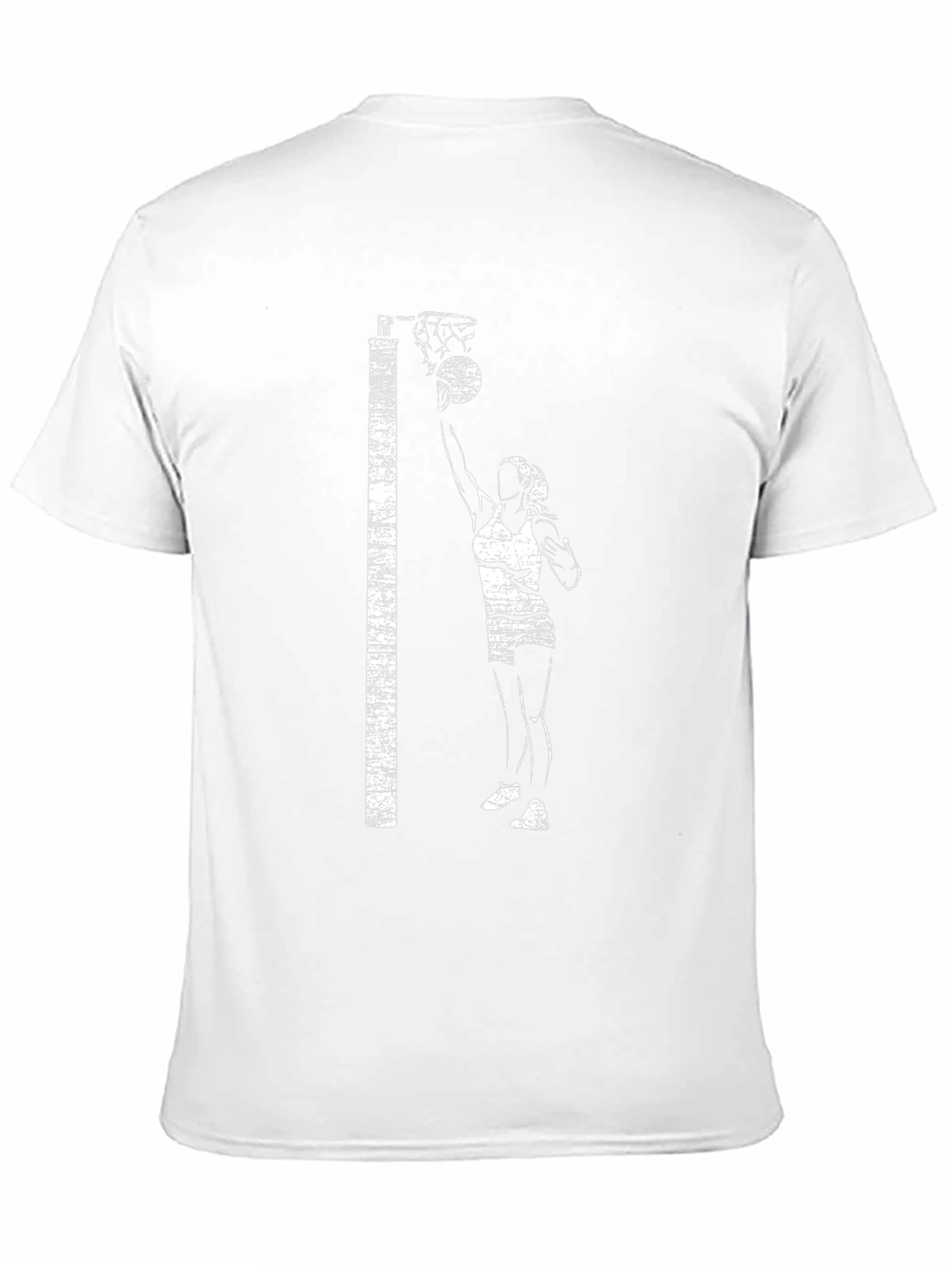 Camiseta Negra con Diseño de Jugadora de Baloncesto