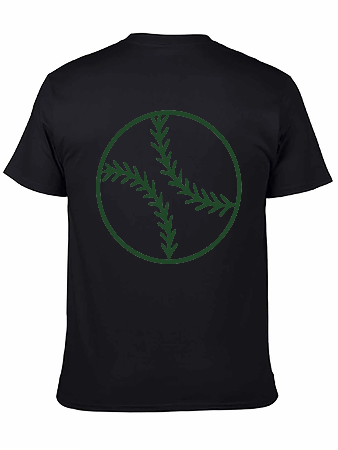 Camiseta Negra con Diseño de Béisbol
