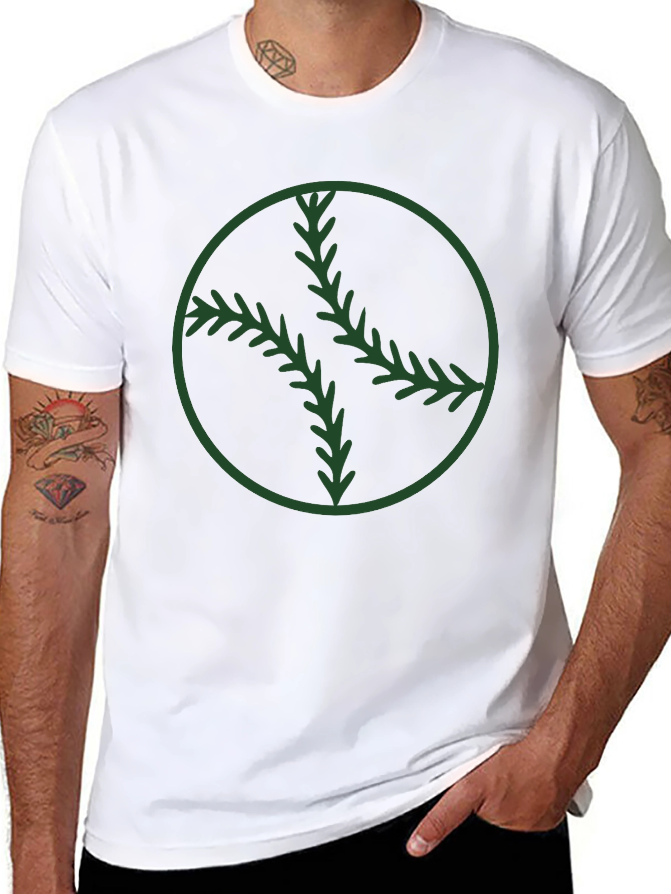 Camiseta Negra con Diseño de Béisbol