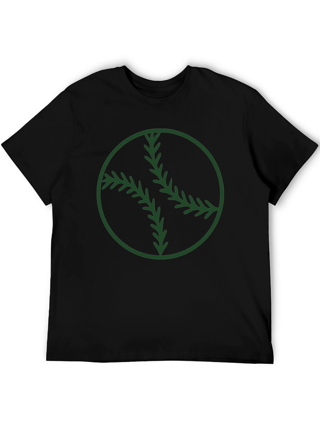 Camiseta Negra con Diseño de Béisbol