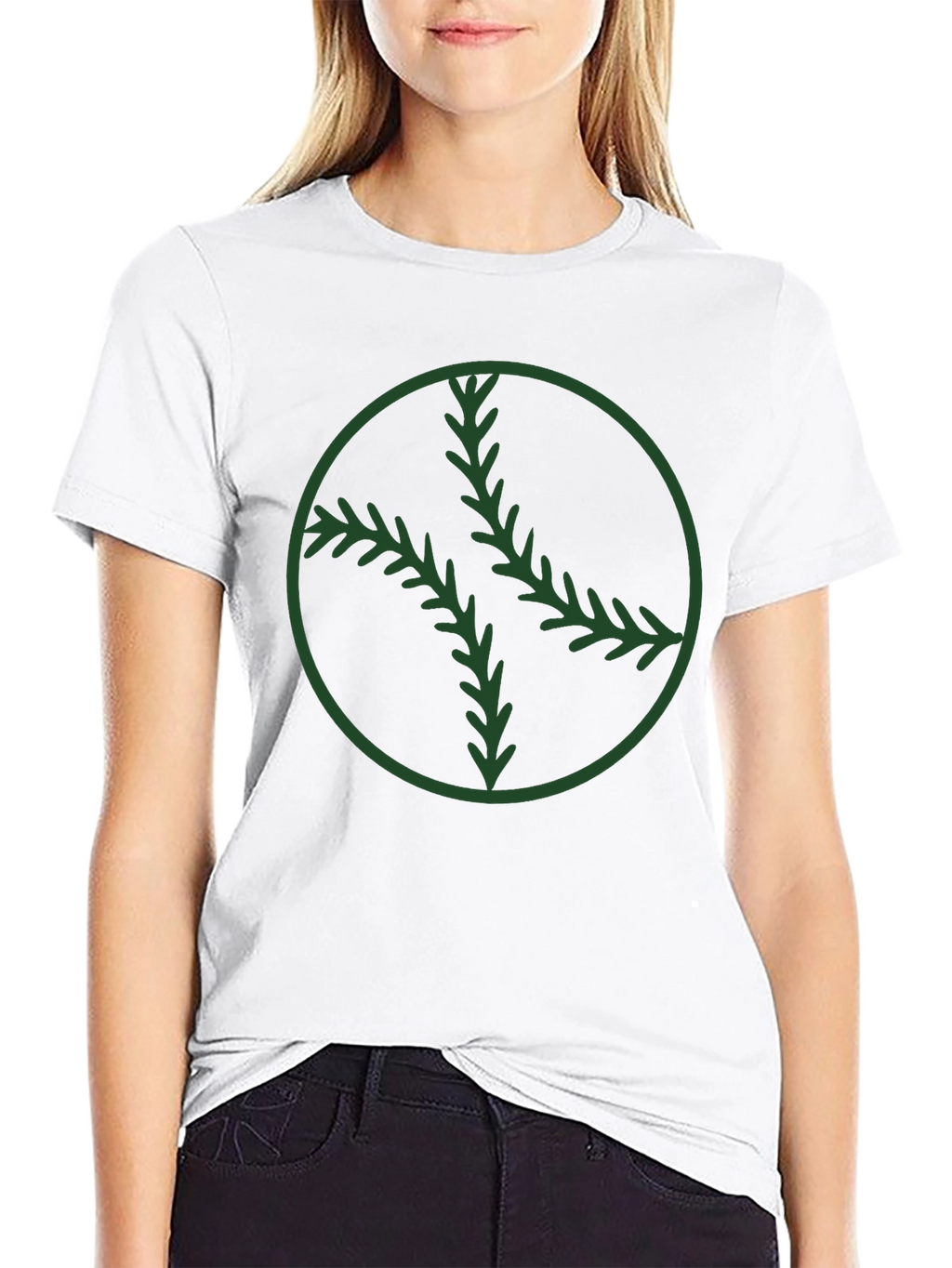 Camiseta Negra con Diseño de Béisbol