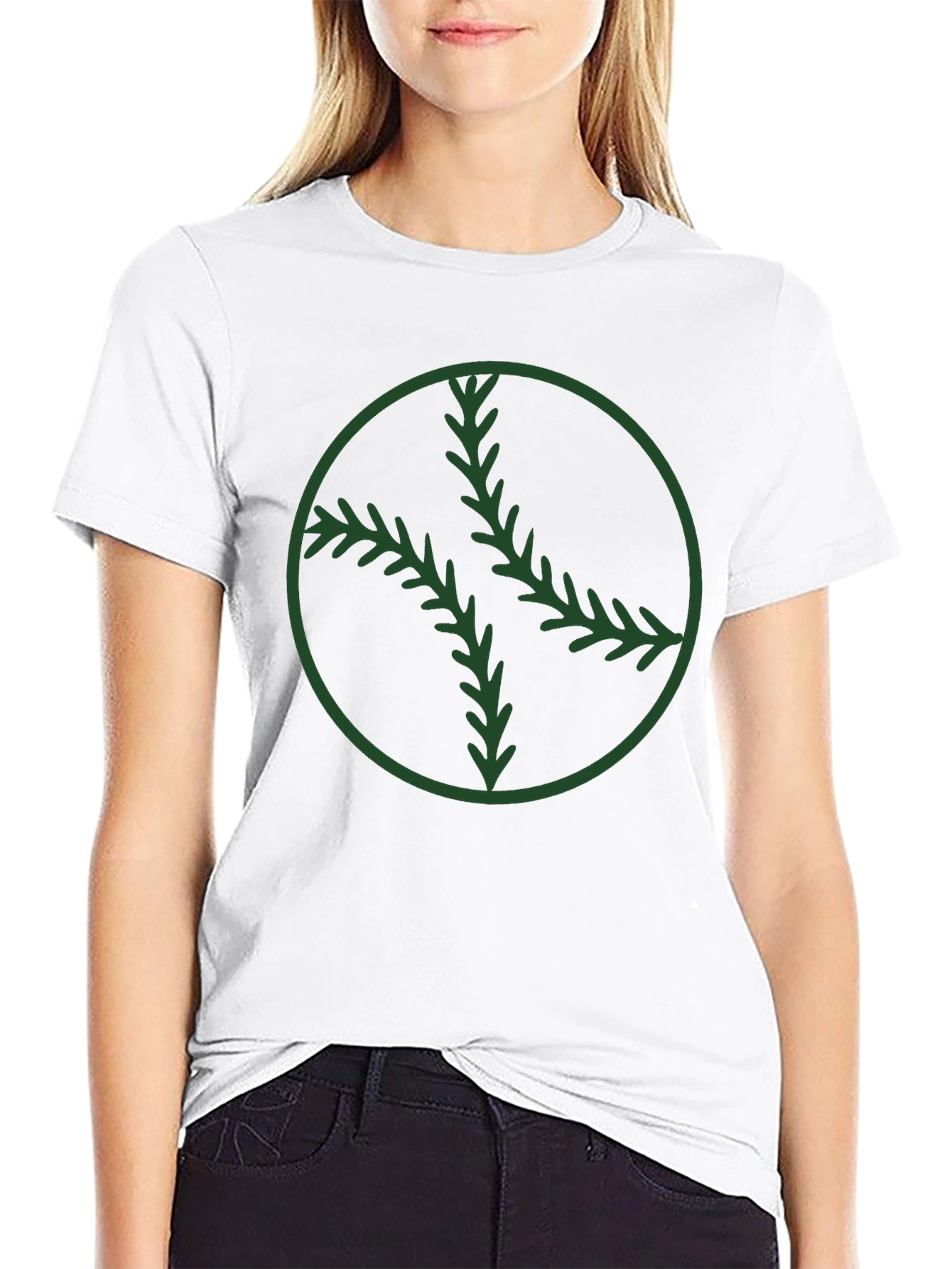 Camiseta Negra con Diseño de Béisbol