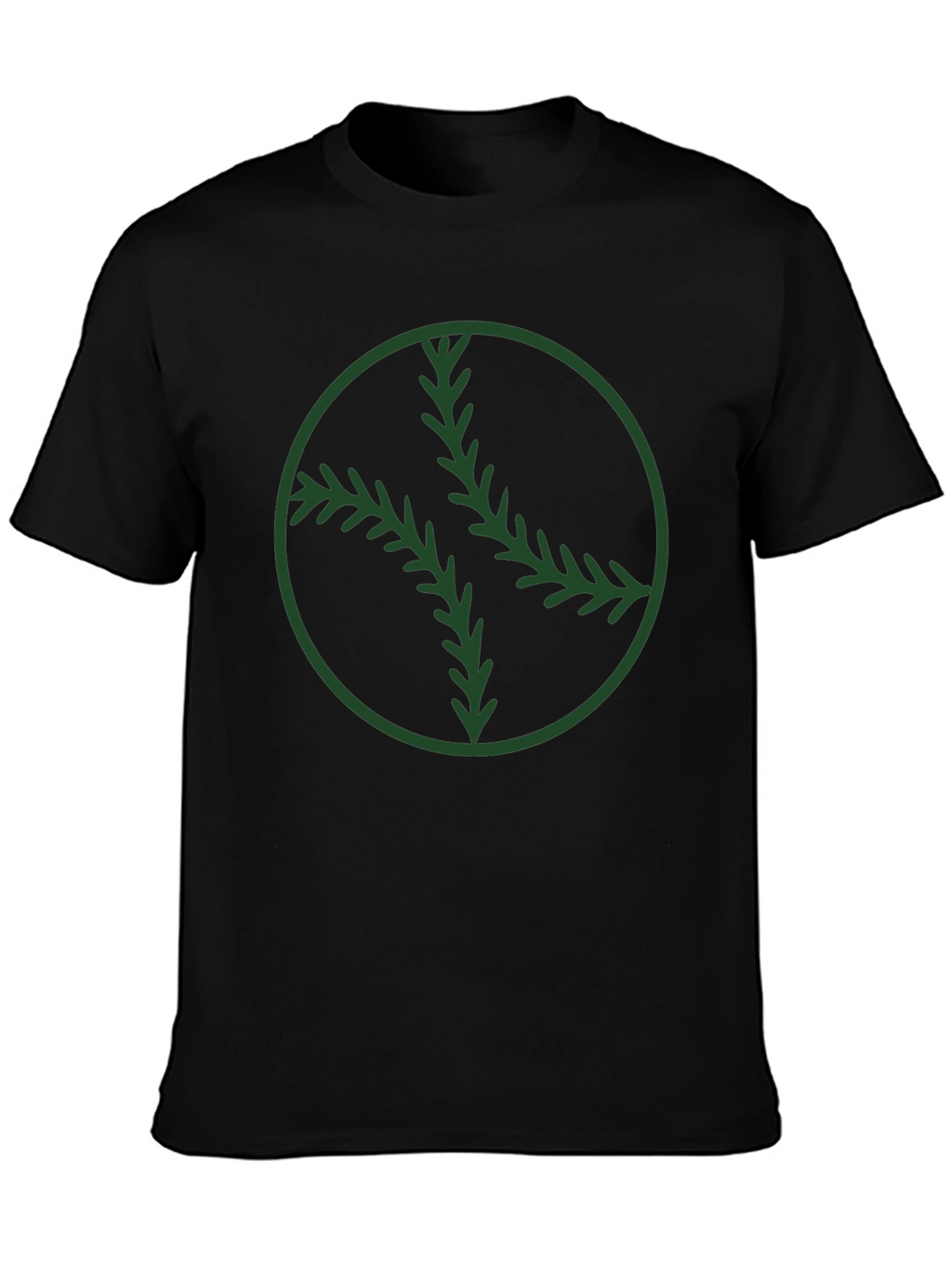 Camiseta Negra con Diseño de Béisbol