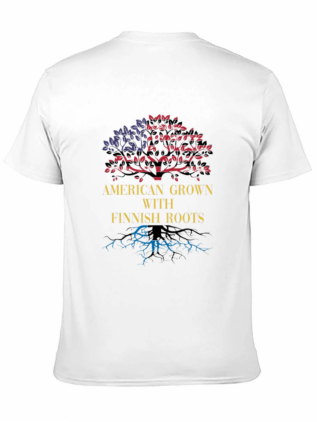 Camiseta Hombre Diseño Raíces Americanas-Finlandesas