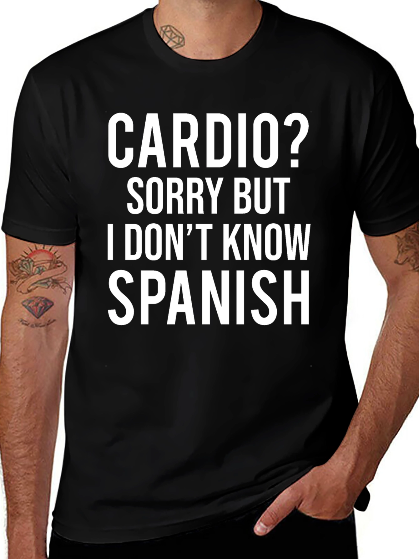 Camiseta Divertida: Cardio? No Hablo Español