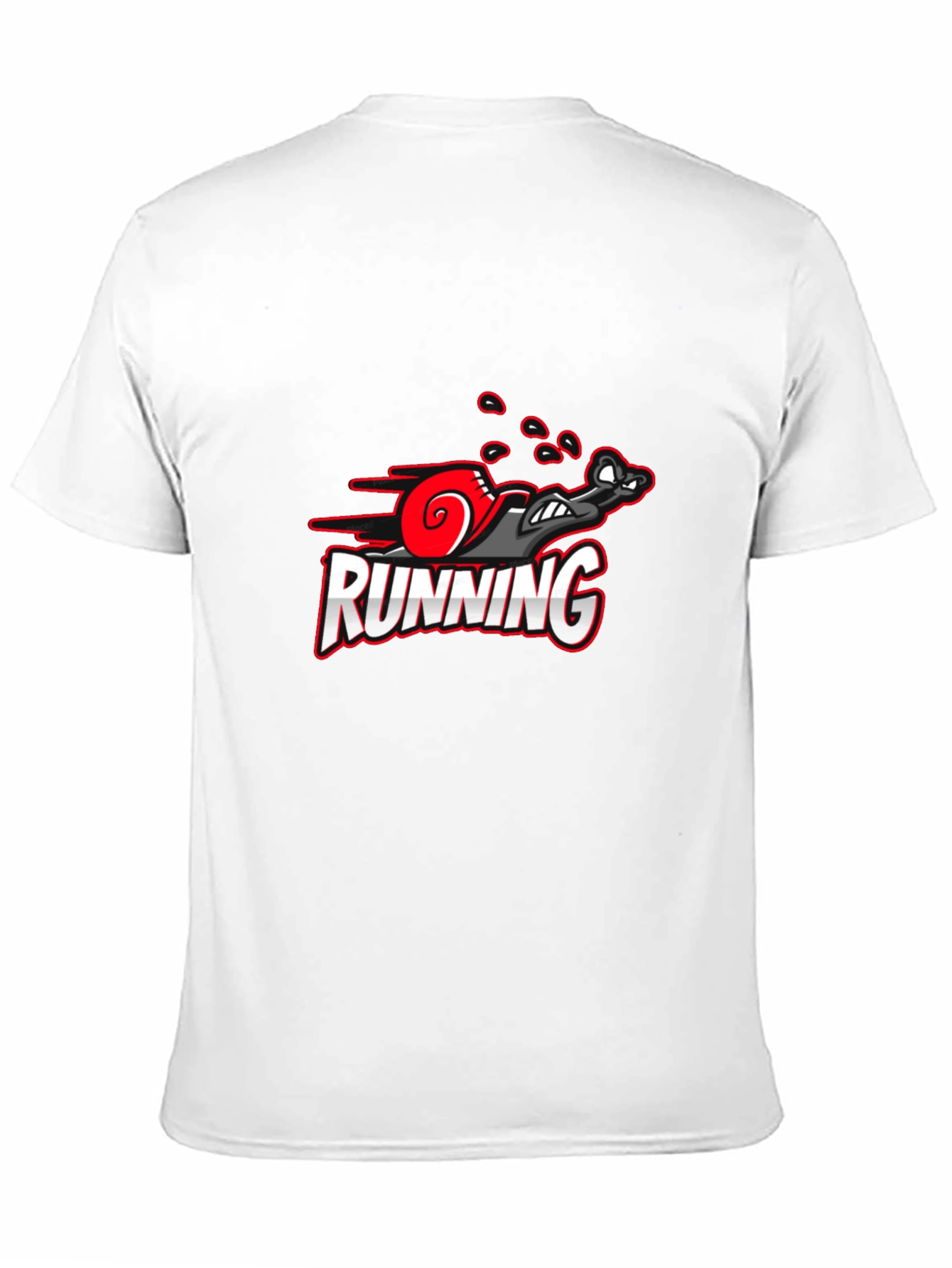 Camiseta Negra con Diseño de Caracol Corriendo