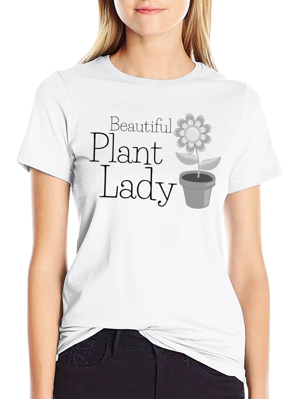Camiseta Negra Beautiful Plant Lady