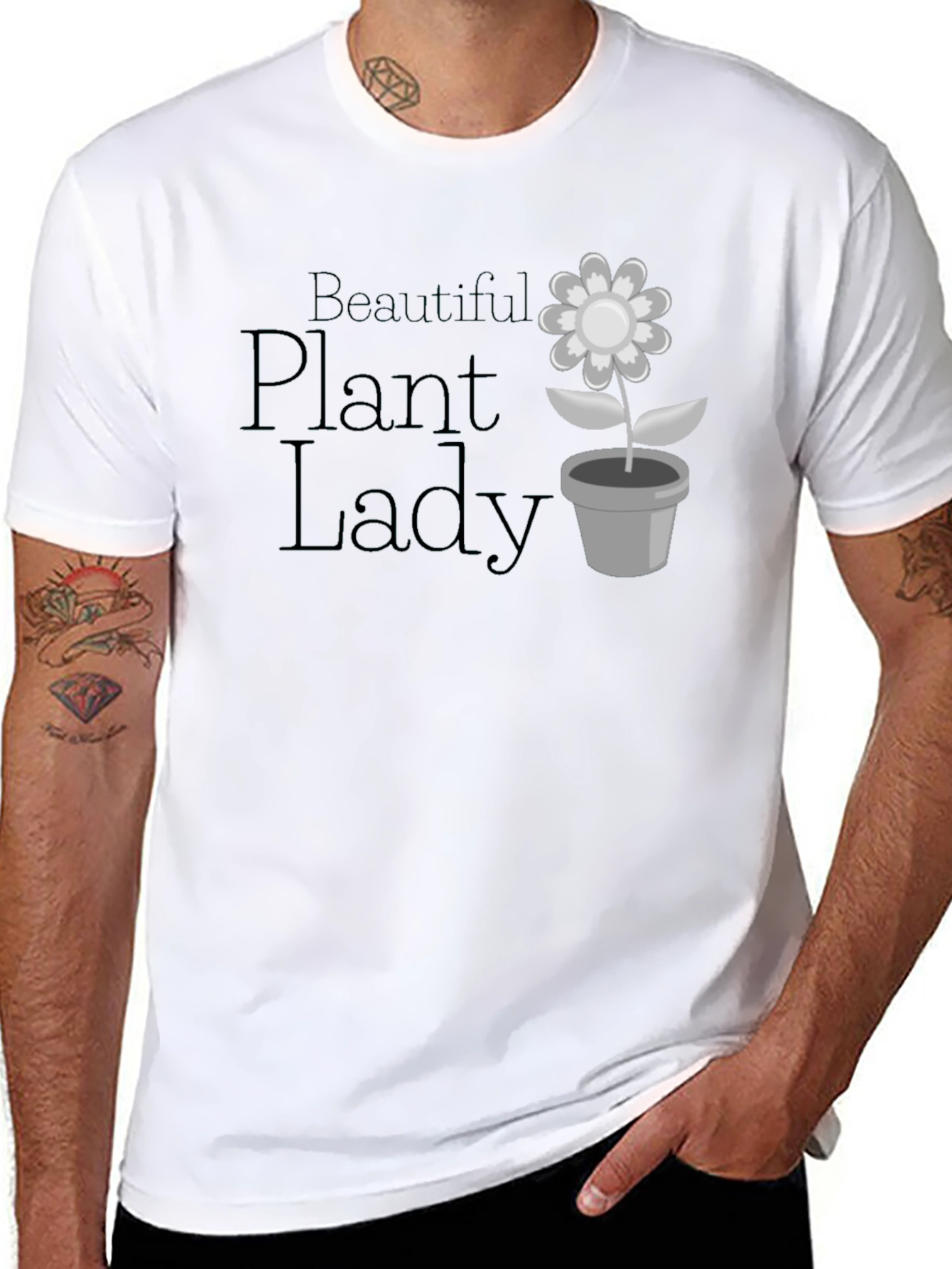 Camiseta Negra Beautiful Plant Lady
