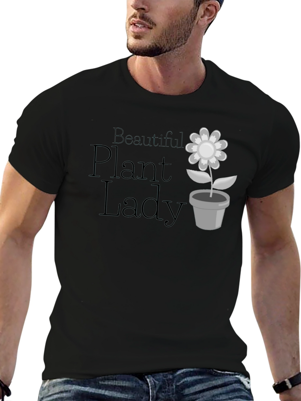 Camiseta Negra Beautiful Plant Lady