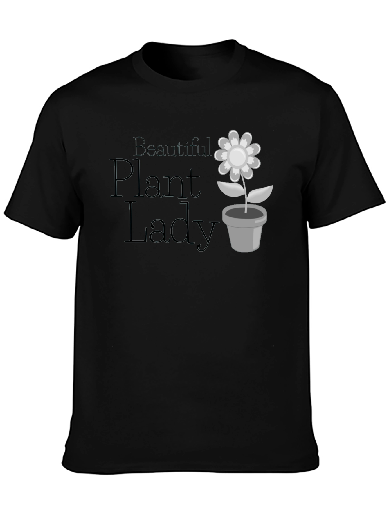 Camiseta Negra Beautiful Plant Lady