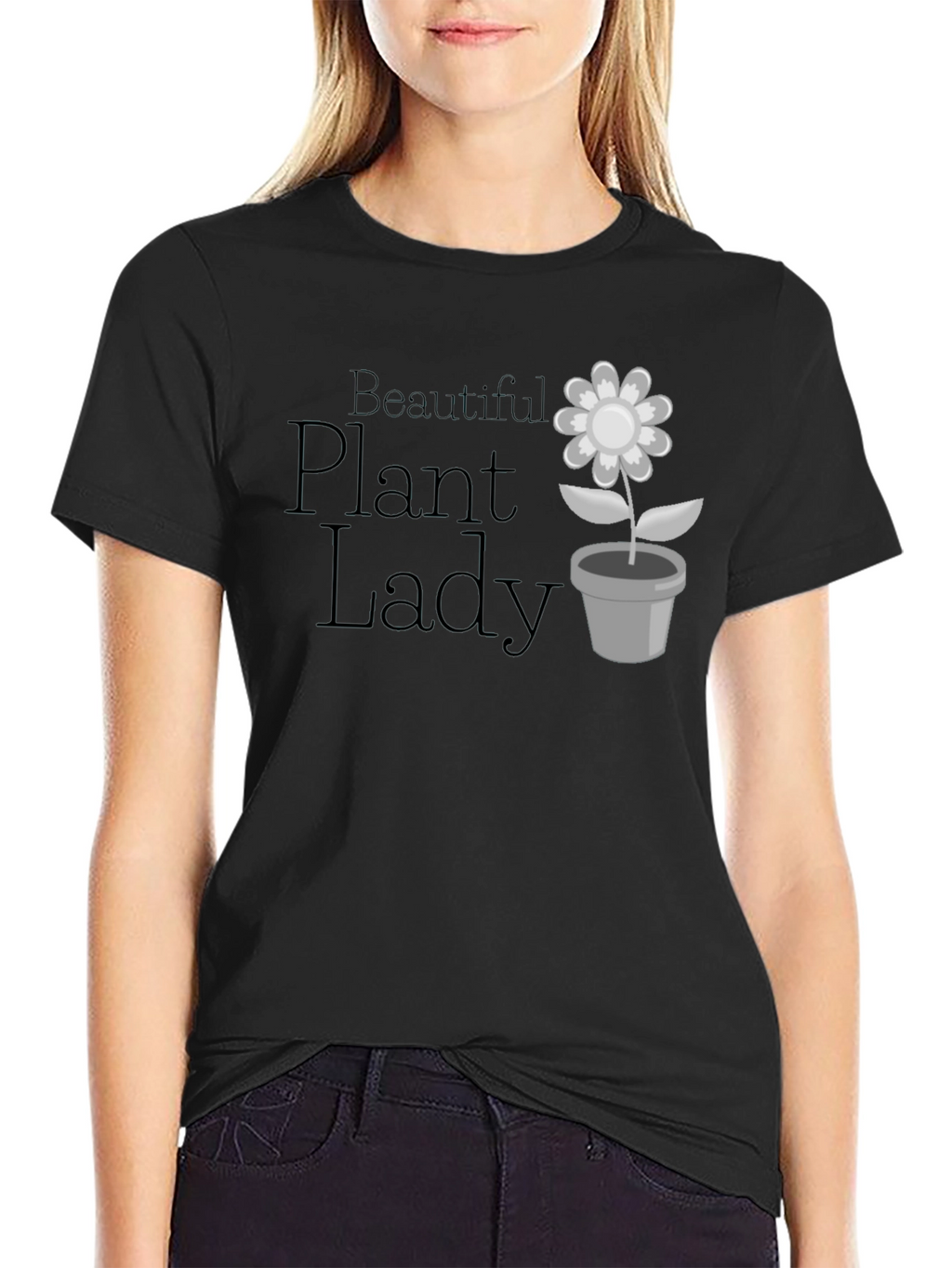 Camiseta Negra Beautiful Plant Lady