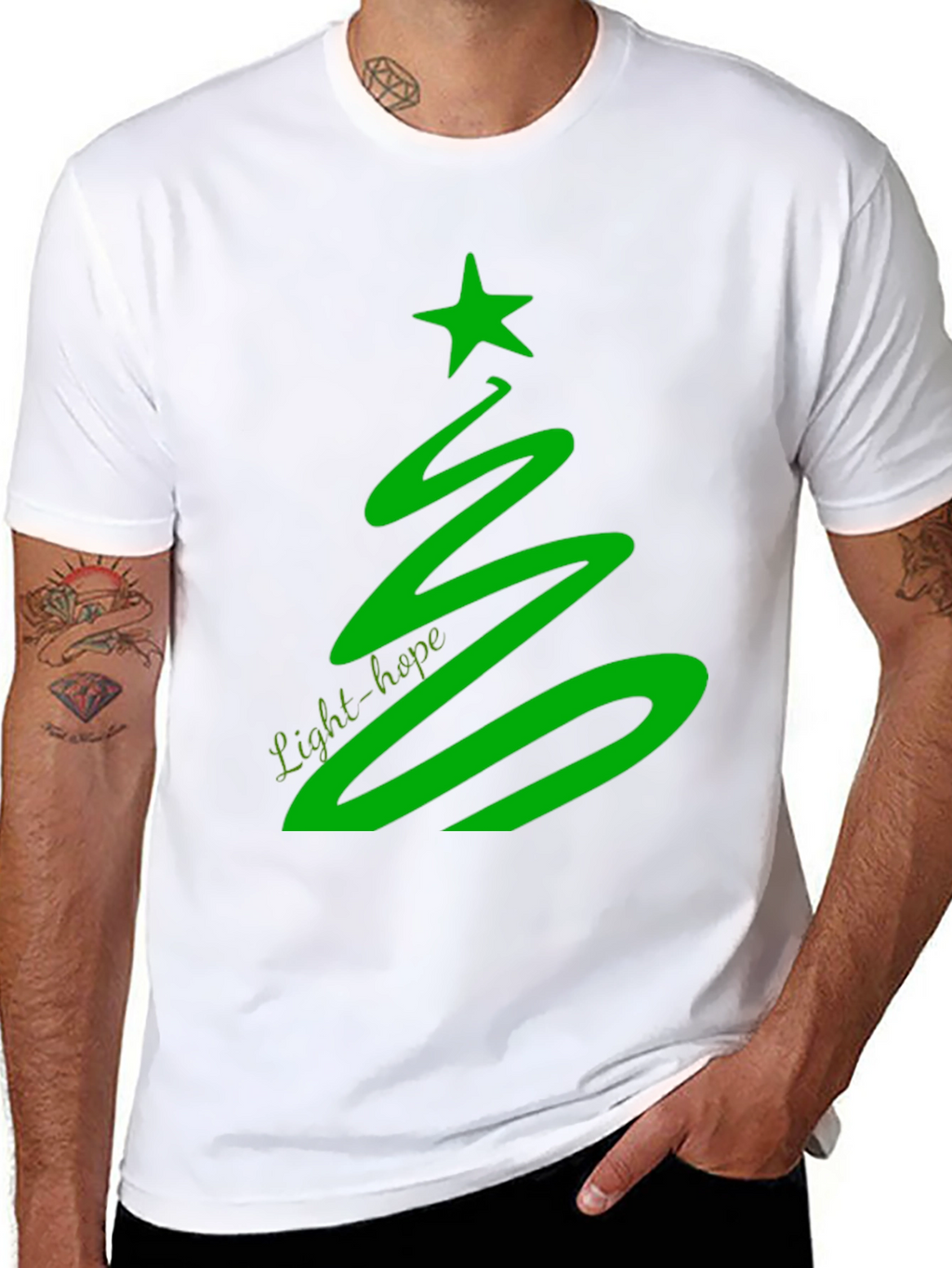 Camiseta Navideña Árbol Luminoso