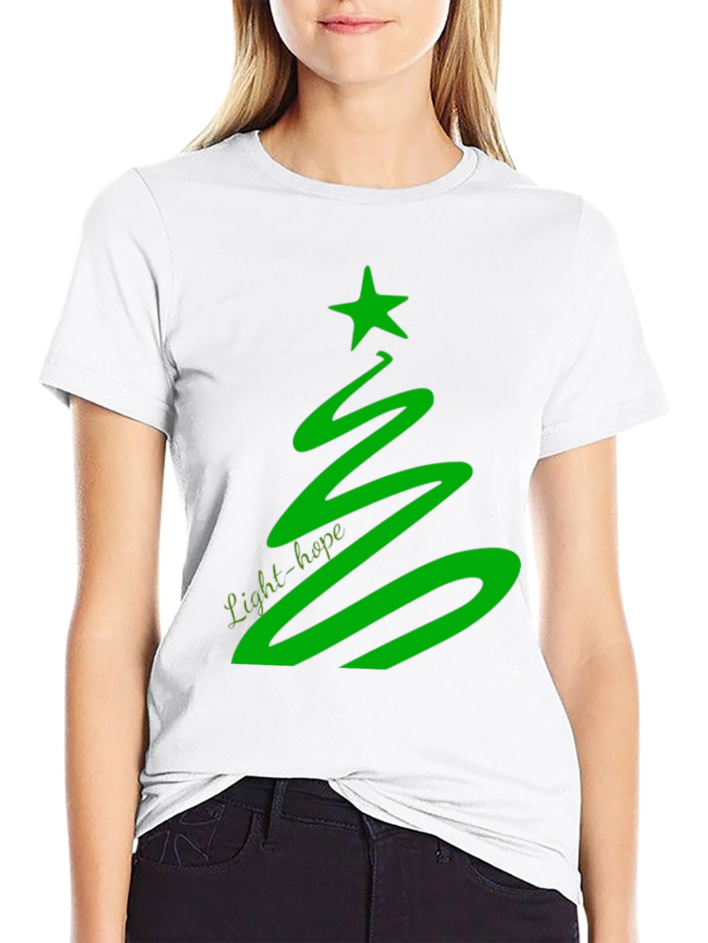 Camiseta Navideña Árbol Luminoso