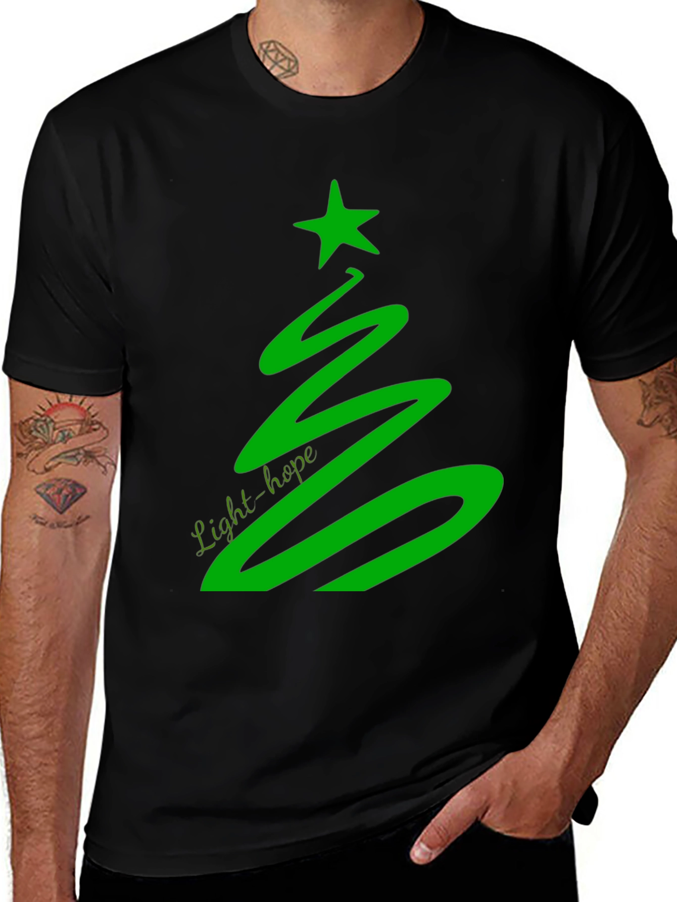 Camiseta Navideña Árbol Luminoso