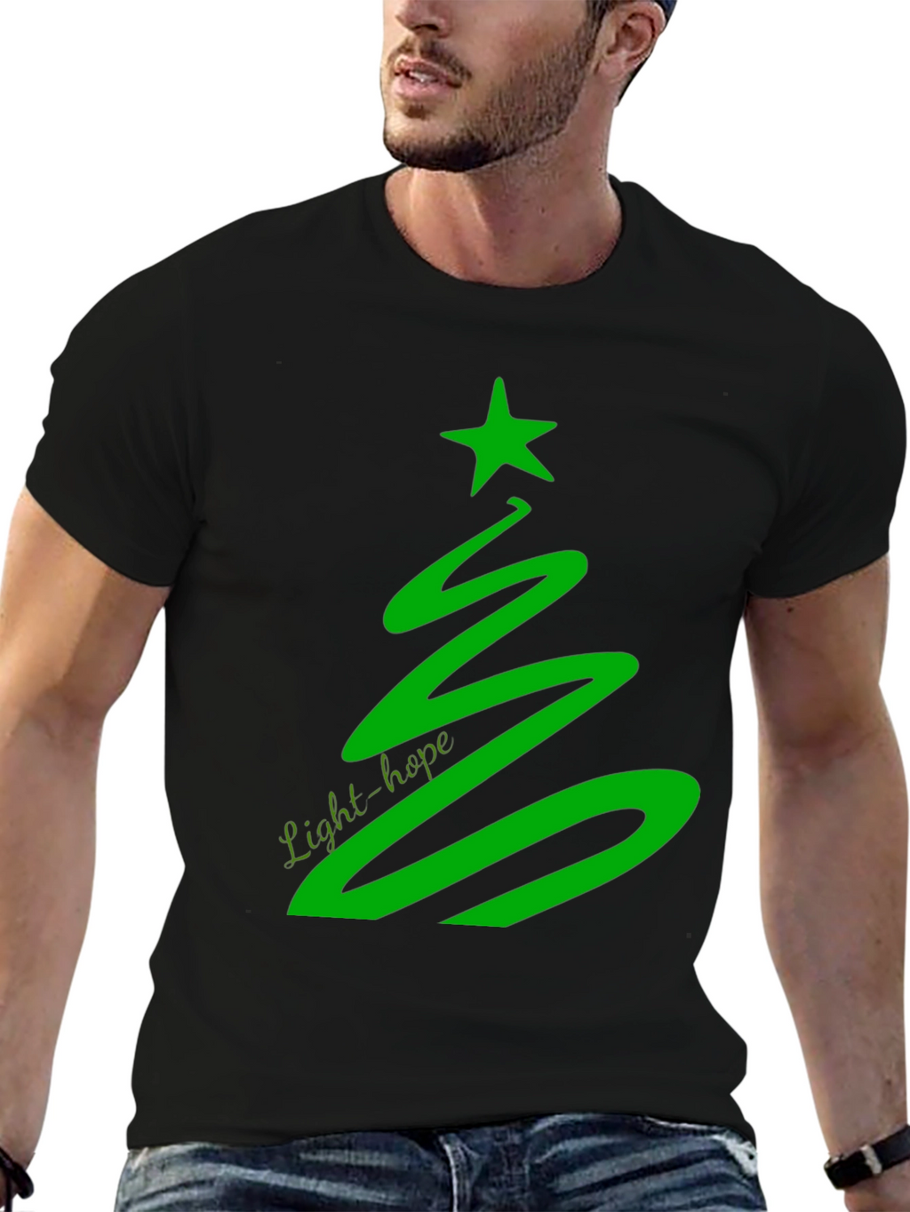 Camiseta Navideña Árbol Luminoso