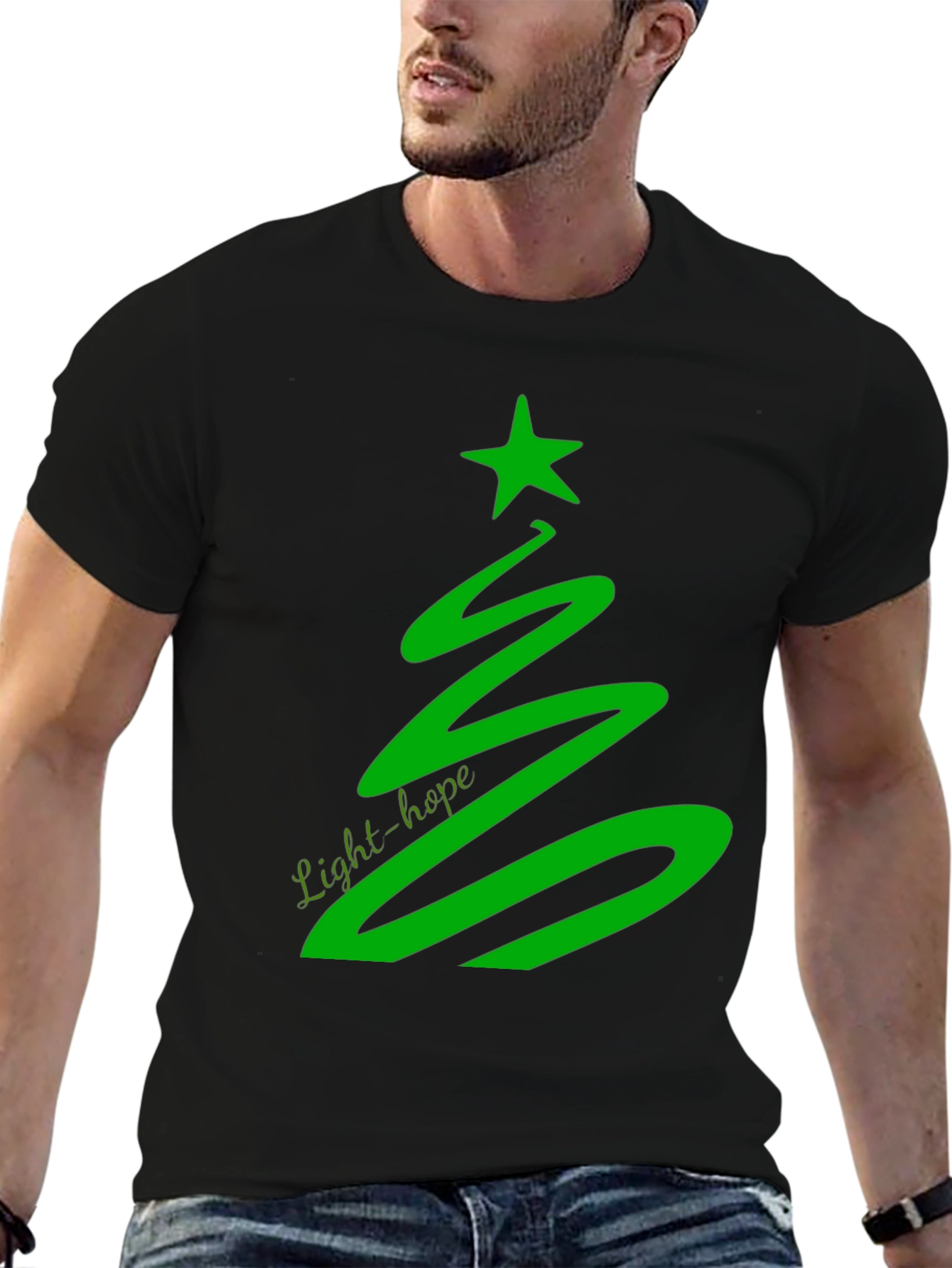 Camiseta Navideña Árbol Luminoso