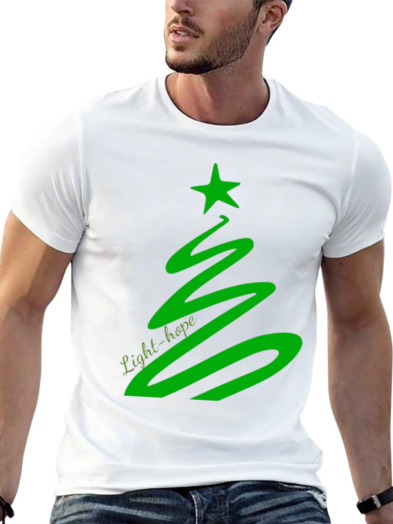 Camiseta Navideña Árbol Luminoso