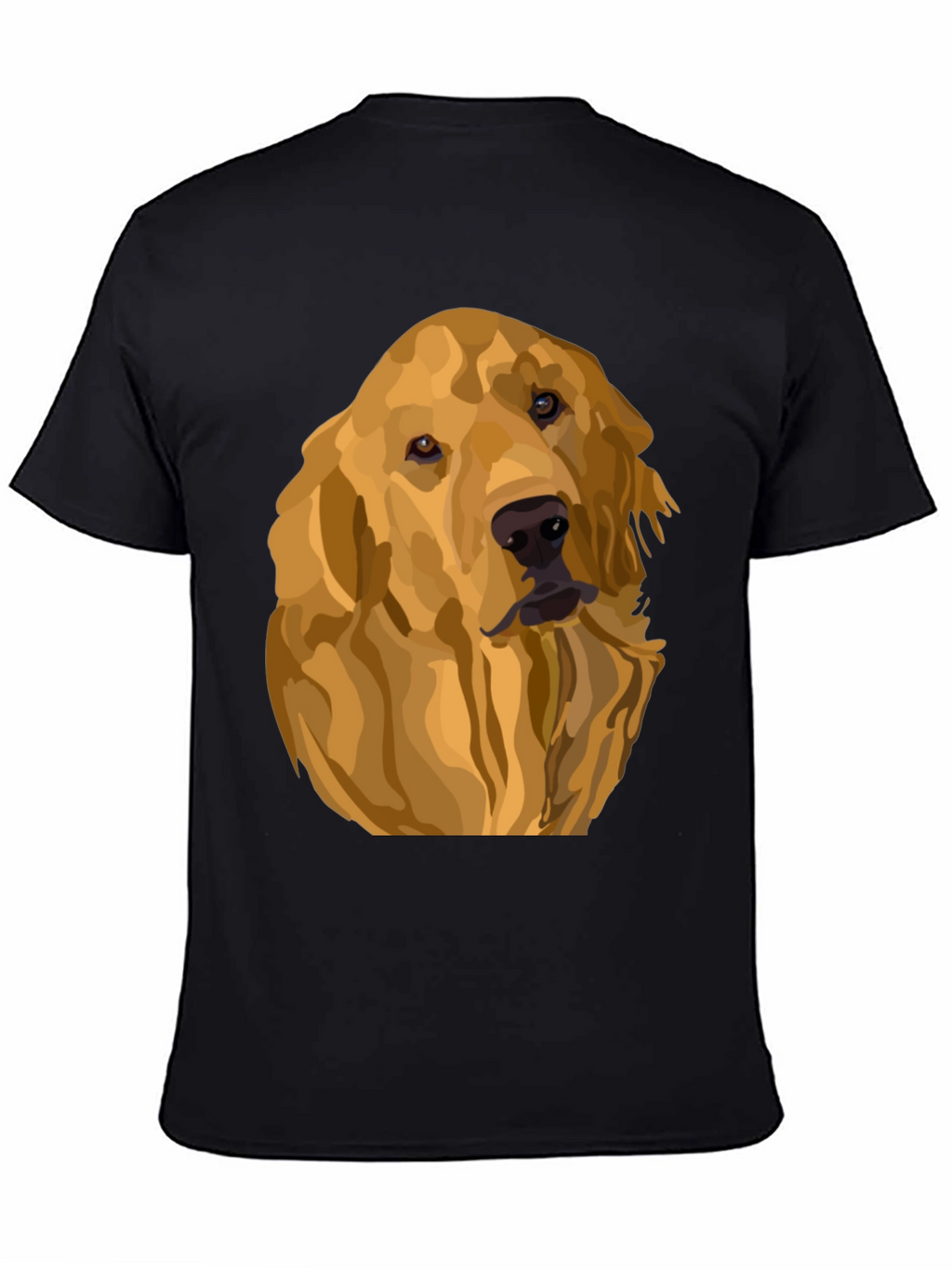 Camiseta Negra con Diseño de Golden Retriever