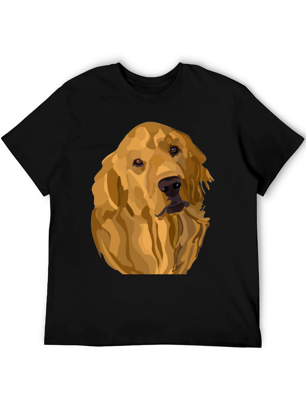Camiseta Negra con Diseño de Golden Retriever